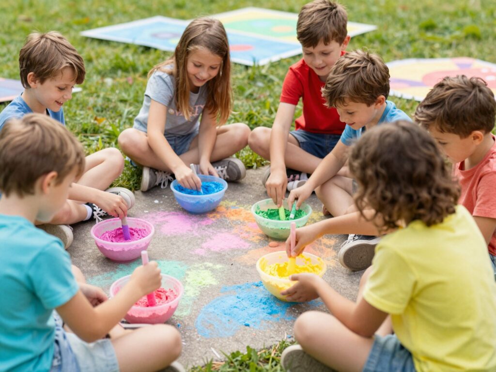 Készítsetek saját aszfaltkrétát: egy szuper kreatív program a szabadban