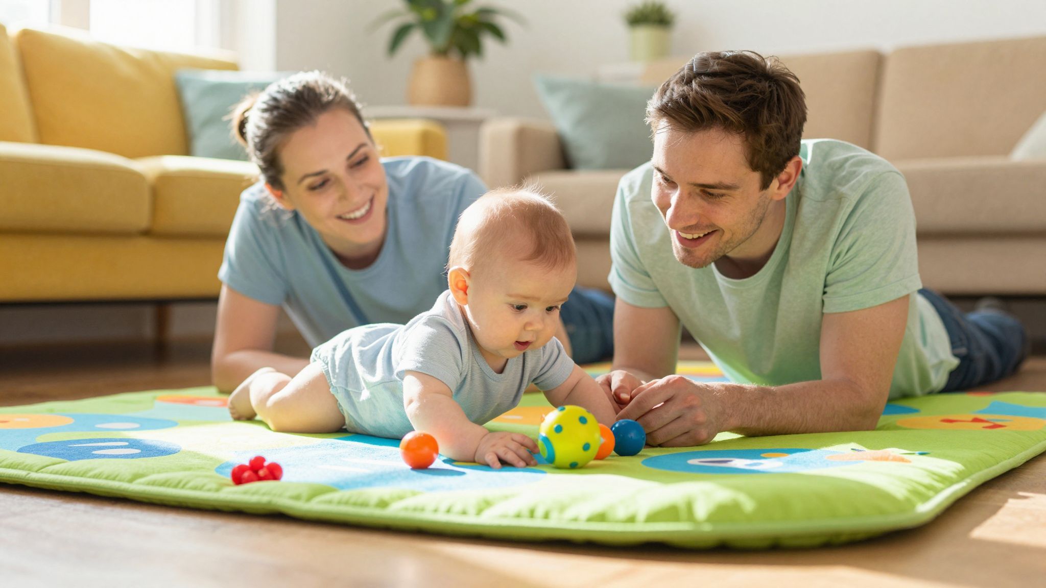 A szakember segítsége szükséges, ha a csecsemő nem forog.