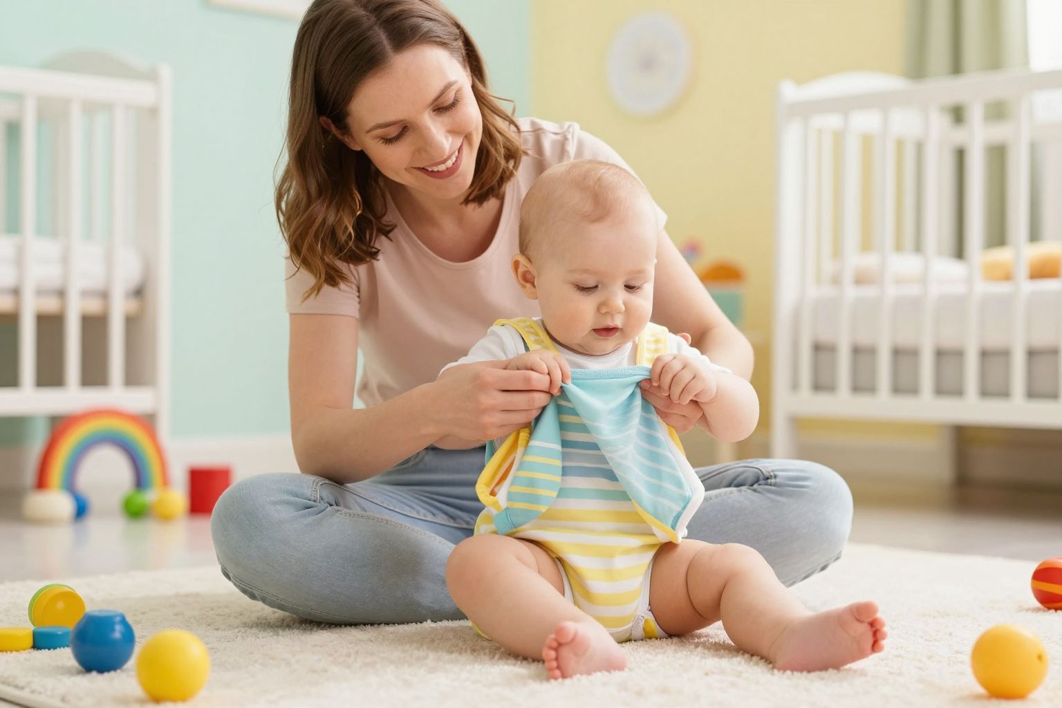 Forgó babáknál válasszunk egyszerű, gyorsan felvehető ruhákat.