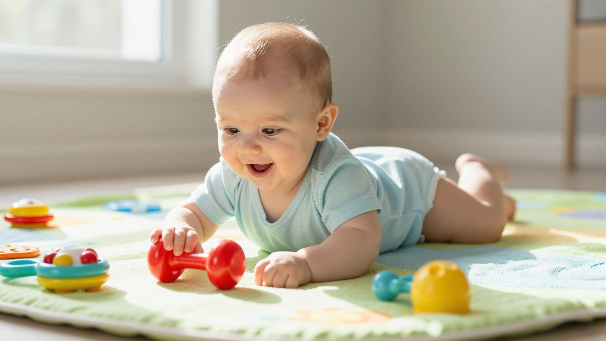 A második negyedévben a csecsemők mozgása felgyorsul.