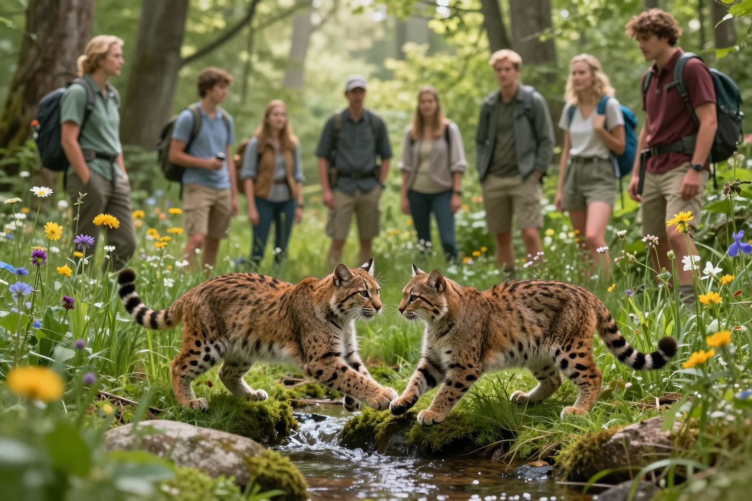 A vadmacskák párosodása tavasszal kezdődik, titokzatos szertartásban.