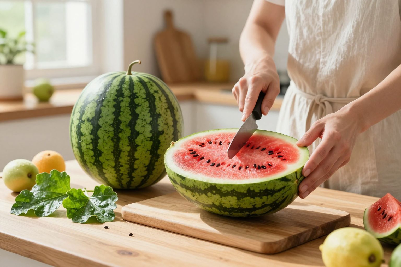 A görögdinnye hűvös helyen tovább friss marad.