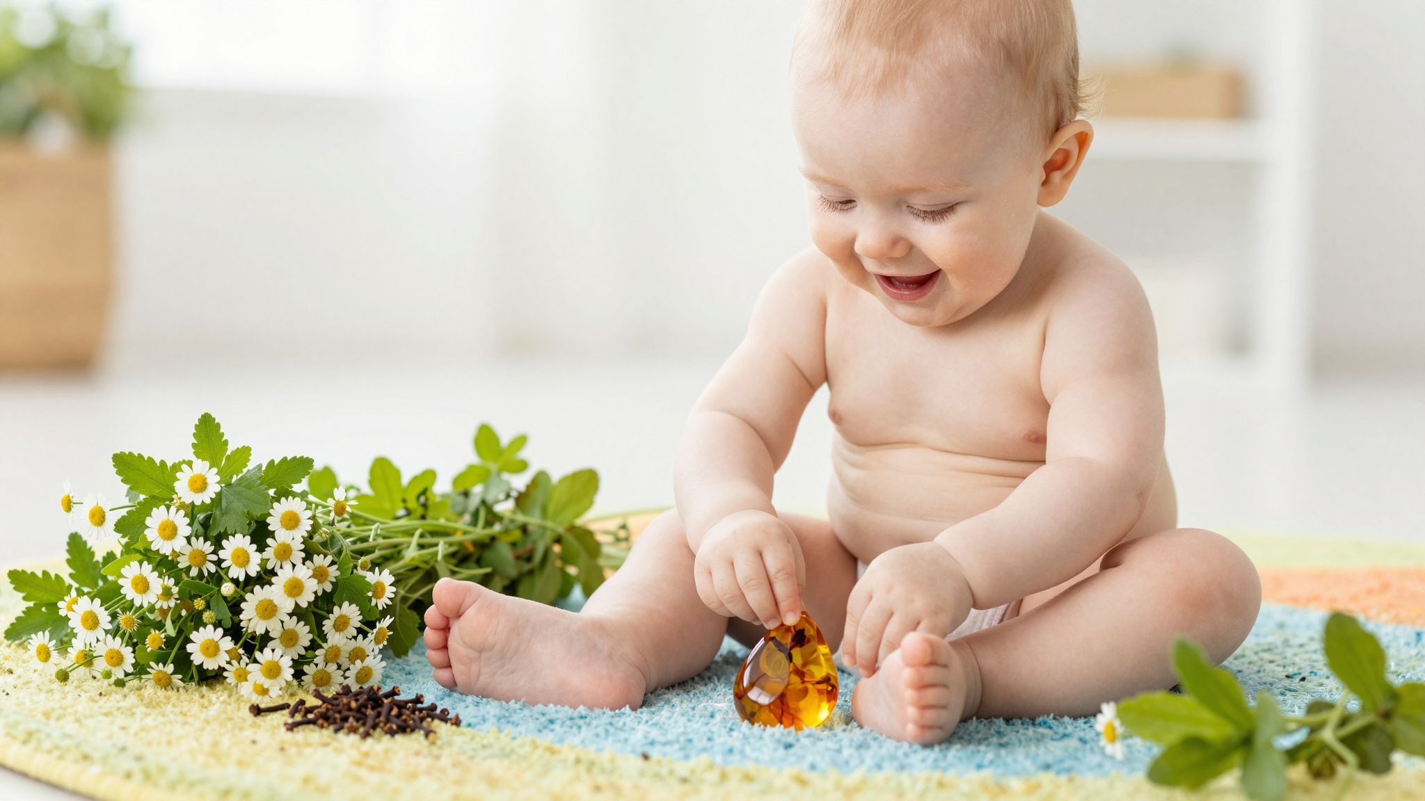 A borostyán nyugtató hatású a fogzási fájdalomnál.