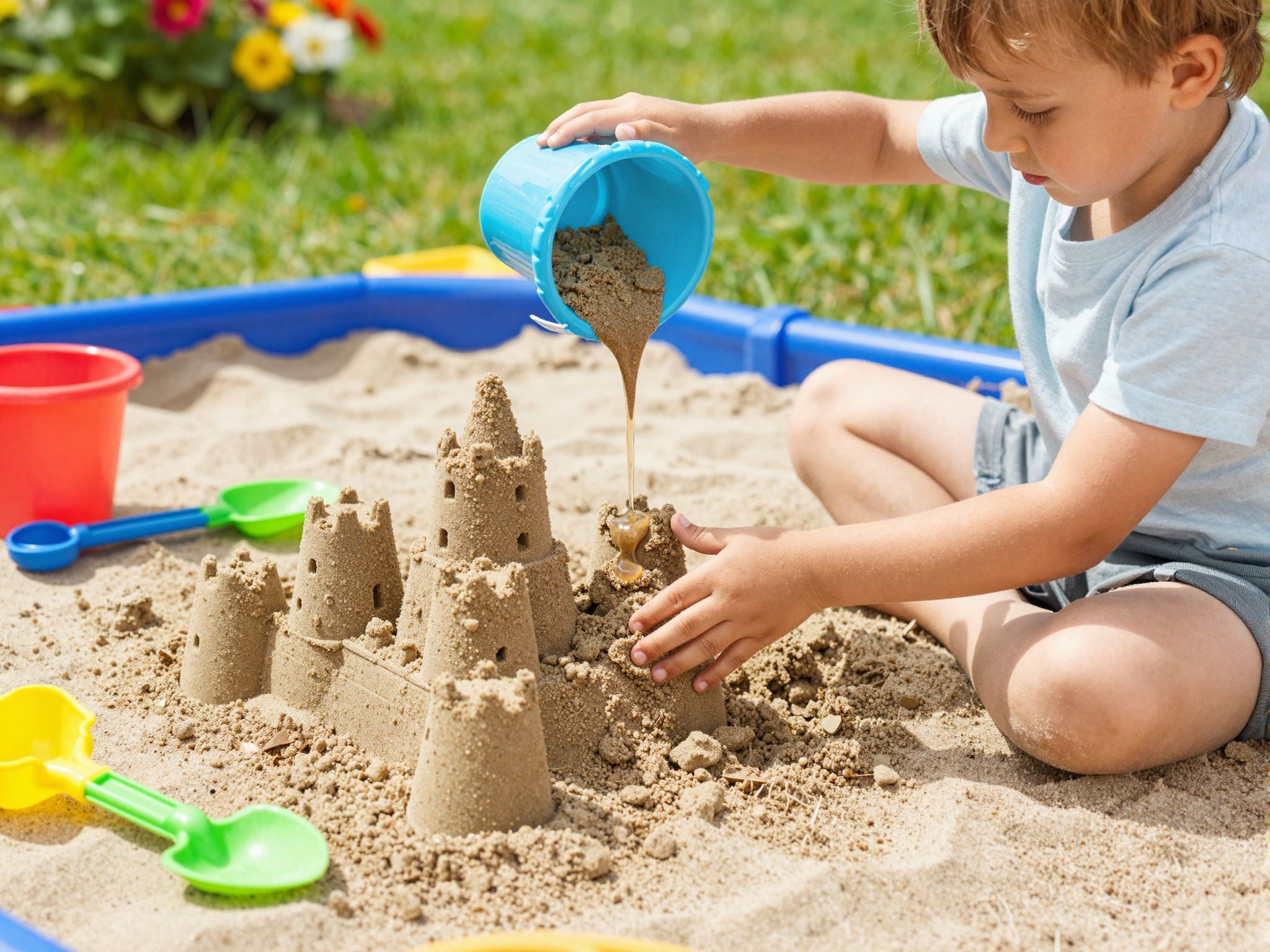 A homok és víz érintése serkenti a motorikus fejlődést.