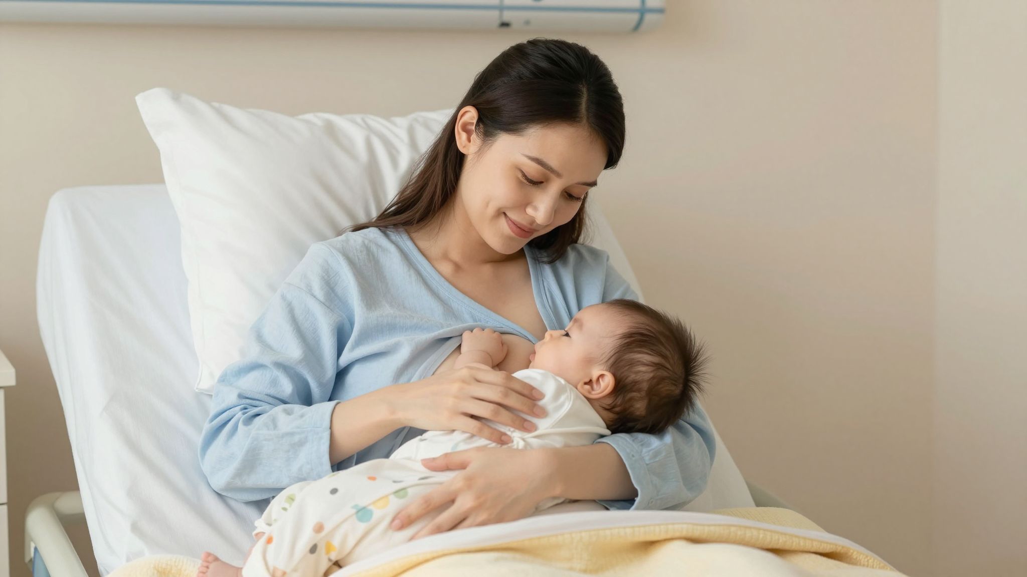 A kényelmes pozíciók segítik a szoptatás gördülékenységét.