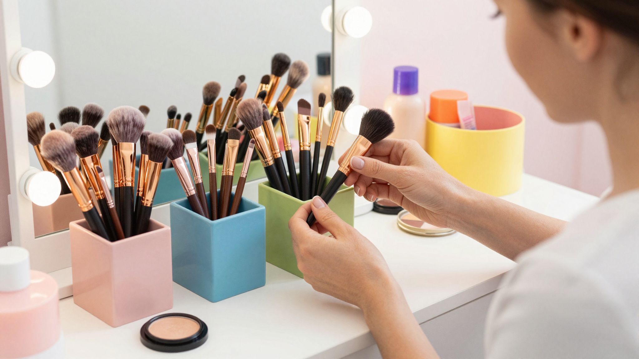 A sminkecseteket vízszintesen tárold, elkerülve a deformálódást.