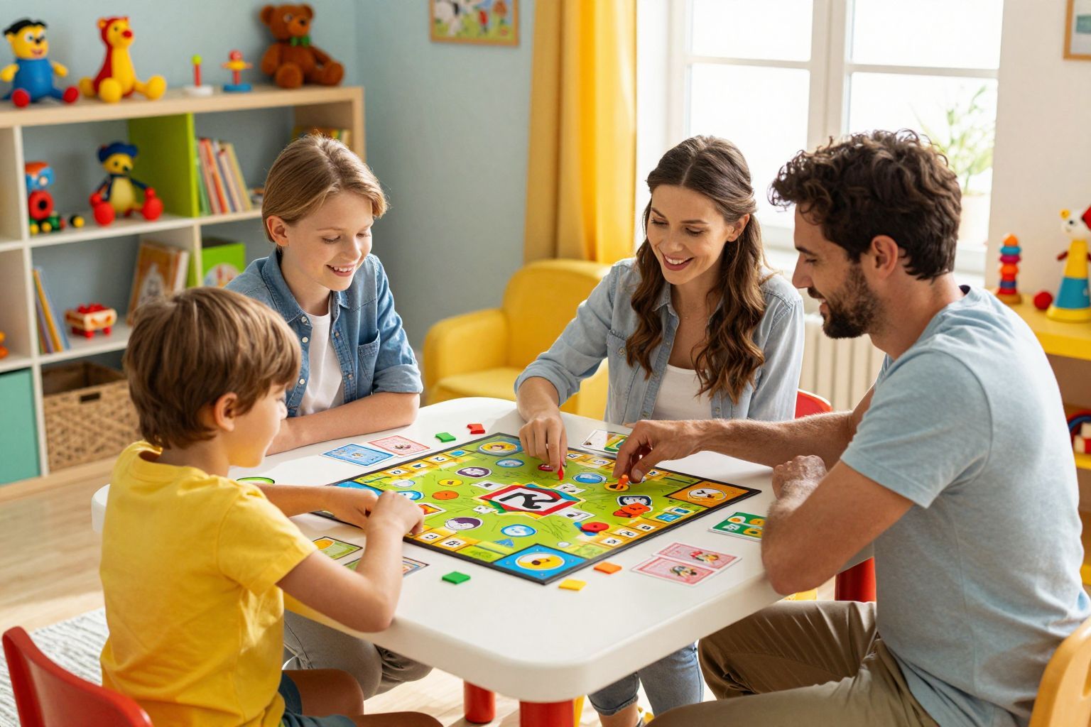 A családi társasjátékok erősítik a gyerekek szociális készségeit.