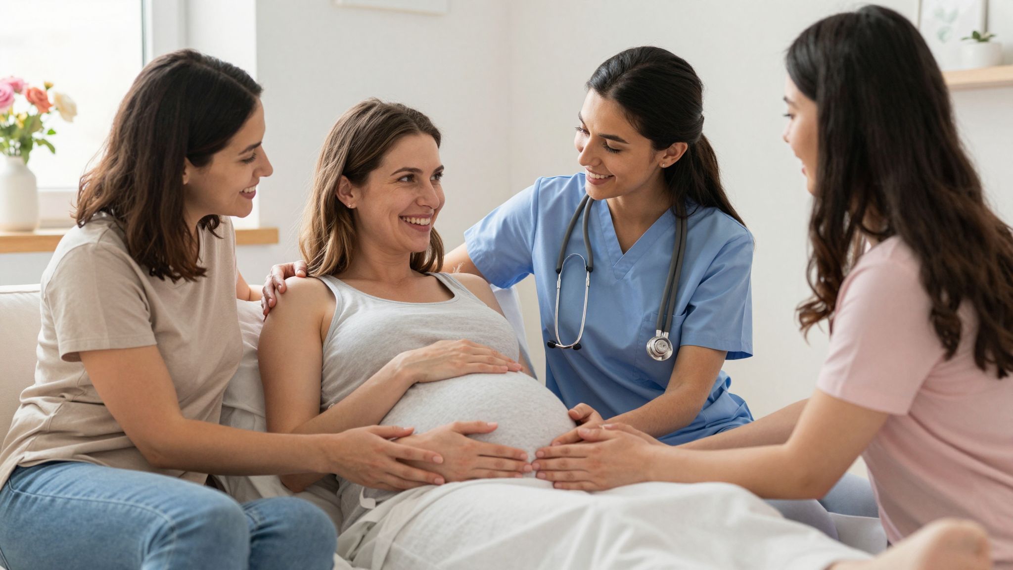 A támogató környezet kulcsfontosságú a szülés során.