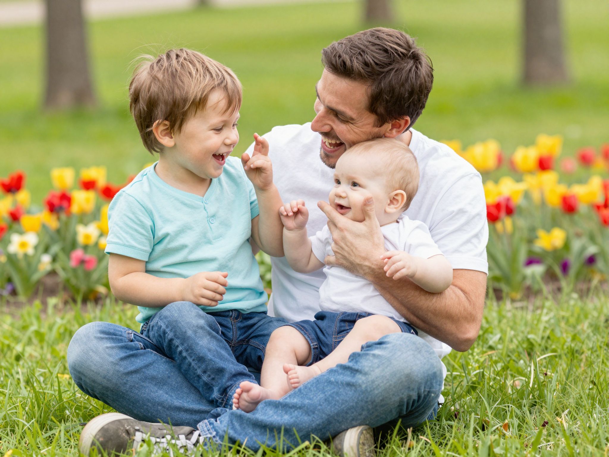 A baba nevetése mindig rávilágít az apai szeretetre.