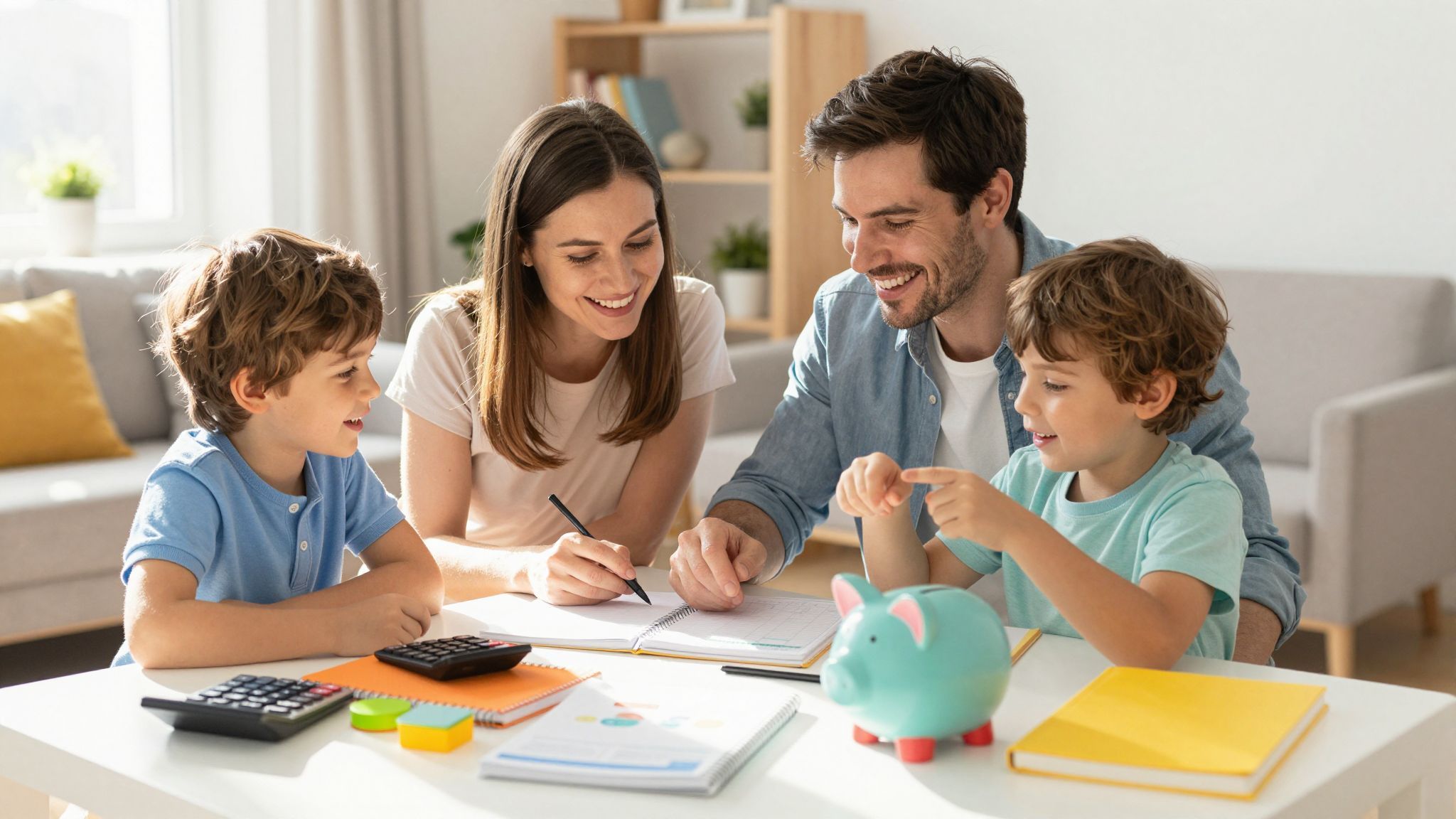 Két gyermek mellett a családi költségvetés figyelmes tervezése elengedhetetlen.