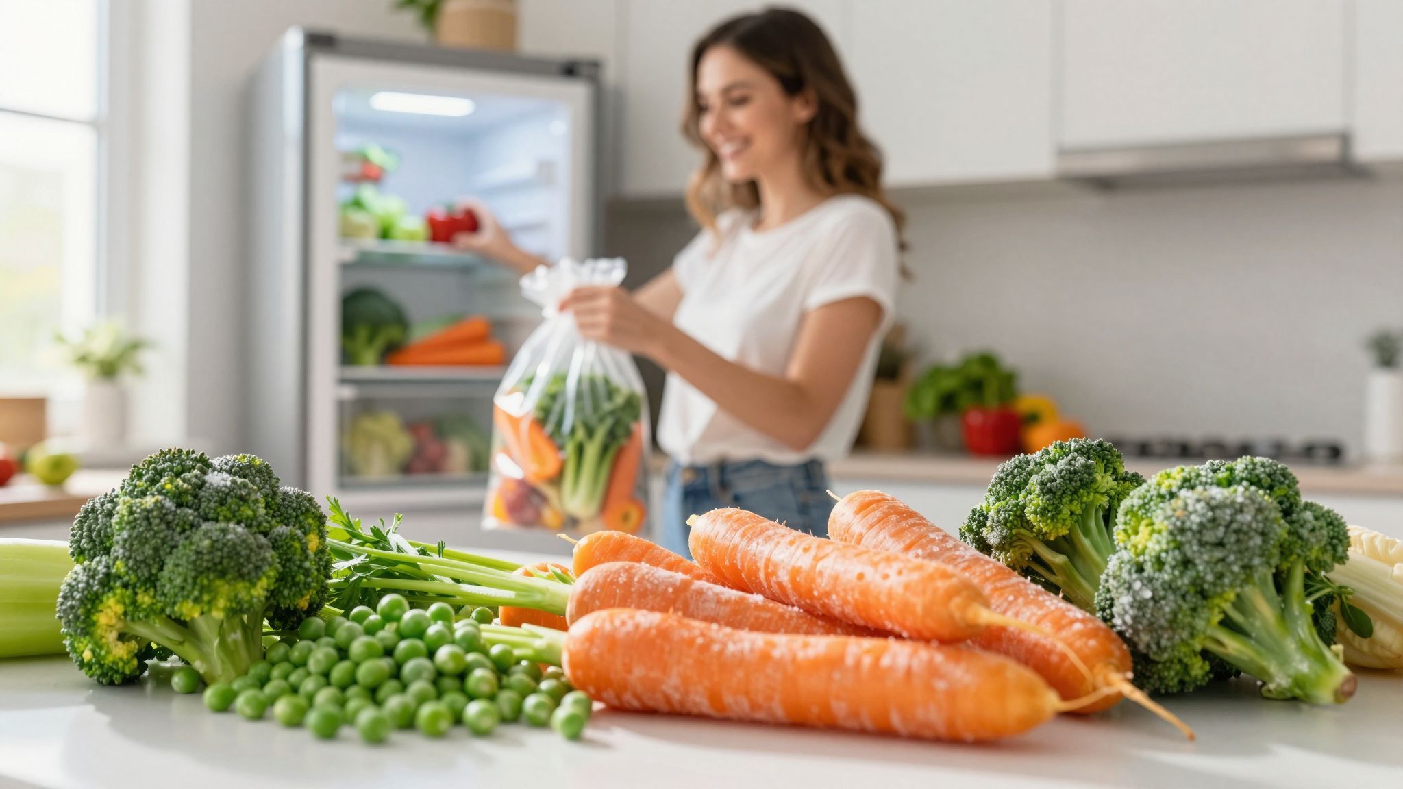 A fagyasztott zöldségek tápanyagtartalma gyakran megközelíti a frisset.