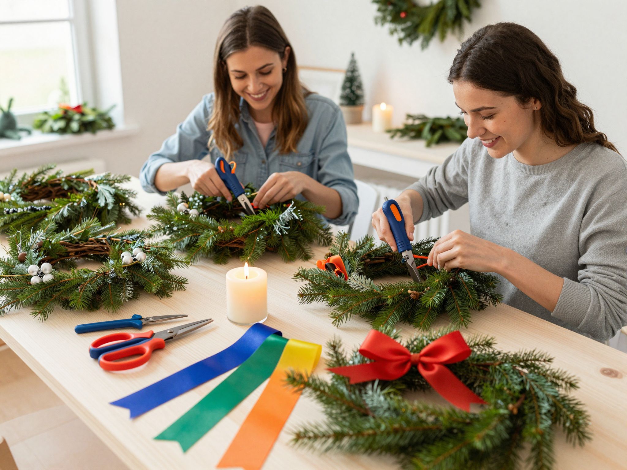A jó minőségű ragasztó és olló elengedhetetlen az alkotáshoz.