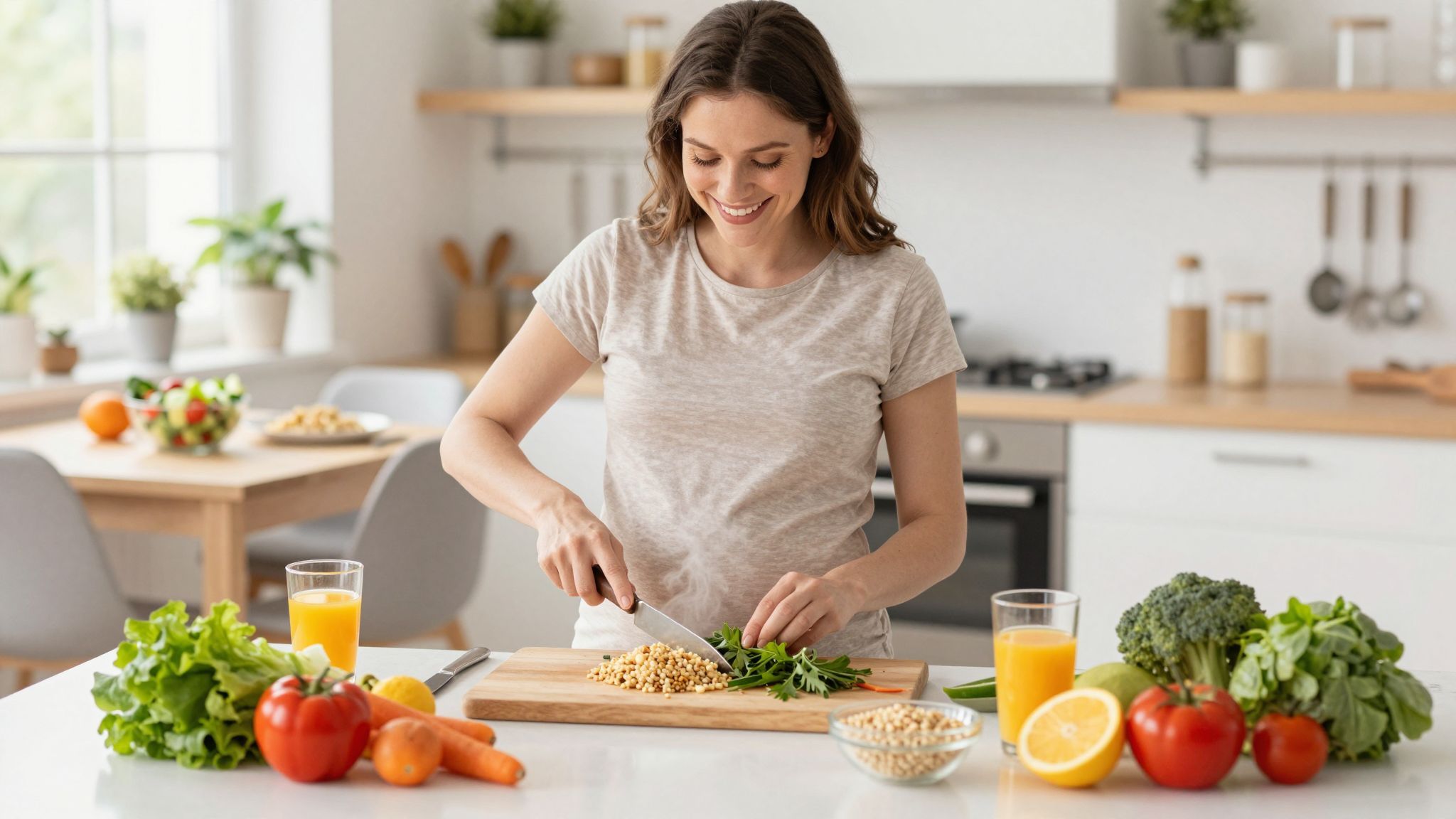 Kismamáknak ajánlott a tápanyagban gazdag ételek fogyasztása.