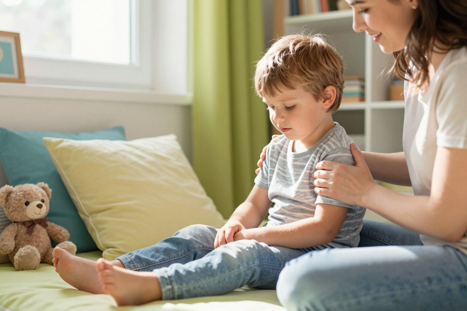 A biztonságos tér segít a gyerek megnyugtatásában.