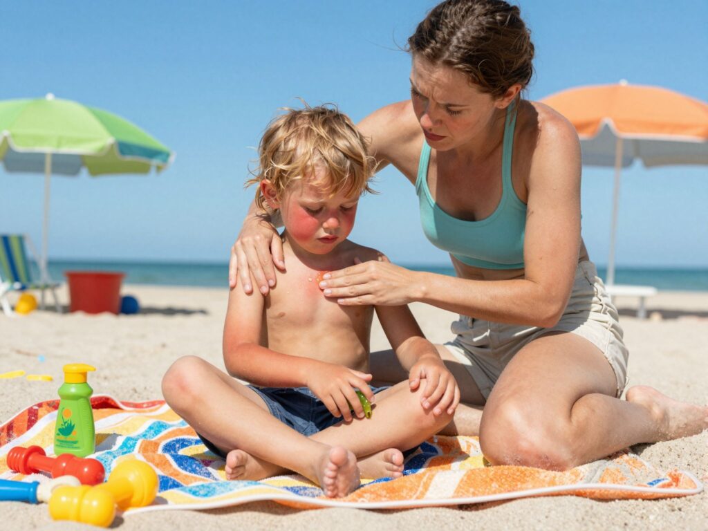 Leégett a gyerek a napon: azonnali segítség és otthoni praktikák a fájdalom enyhítésére