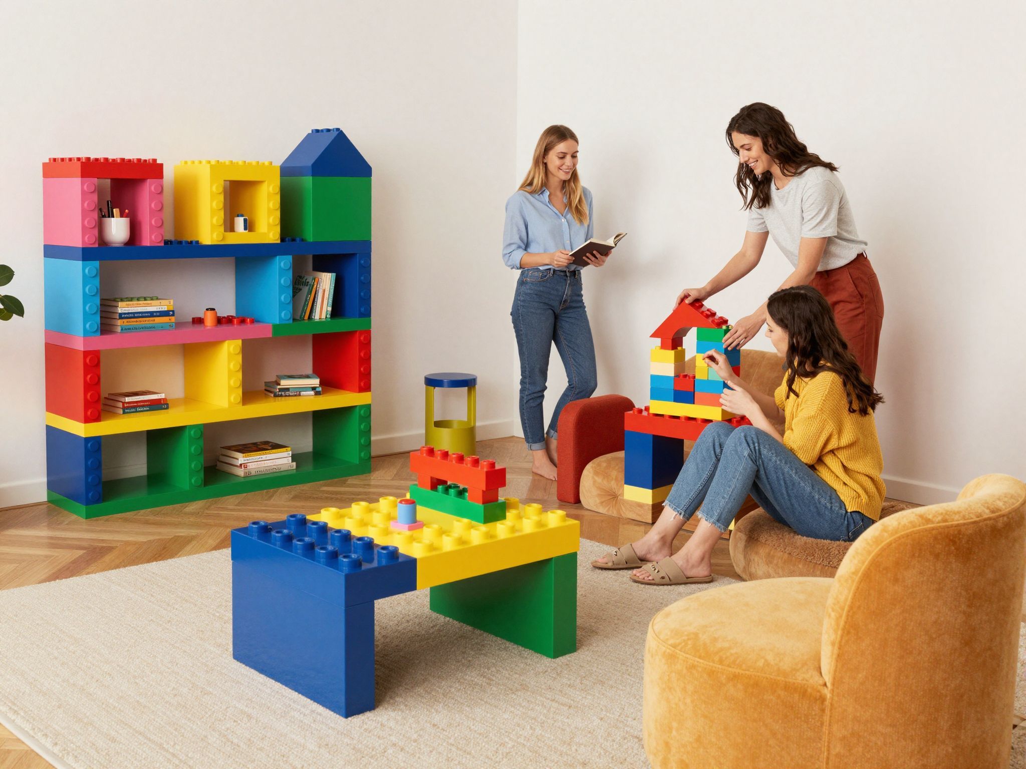 Moduláris bútorok rugalmasan alakíthatók a tér kihasználásához.