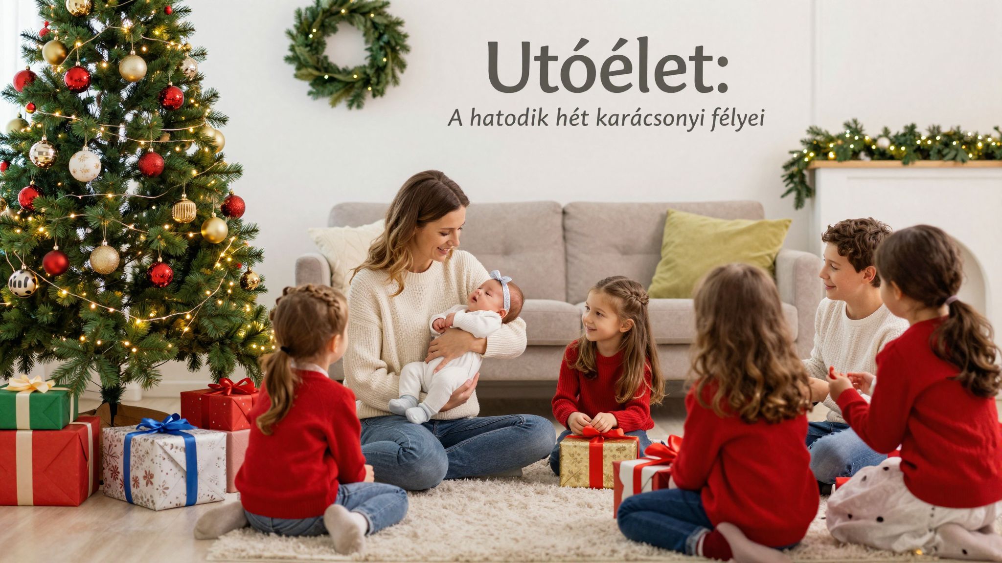 A karácsonyi szülés varázslatos pillanatai örök emlékként élnek.