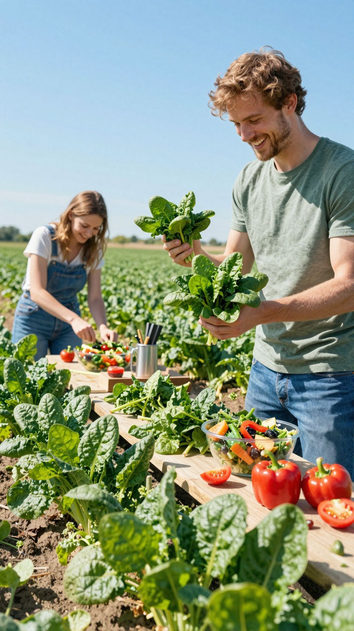 A spenót gazdag vasban, támogatja a vérképzést.