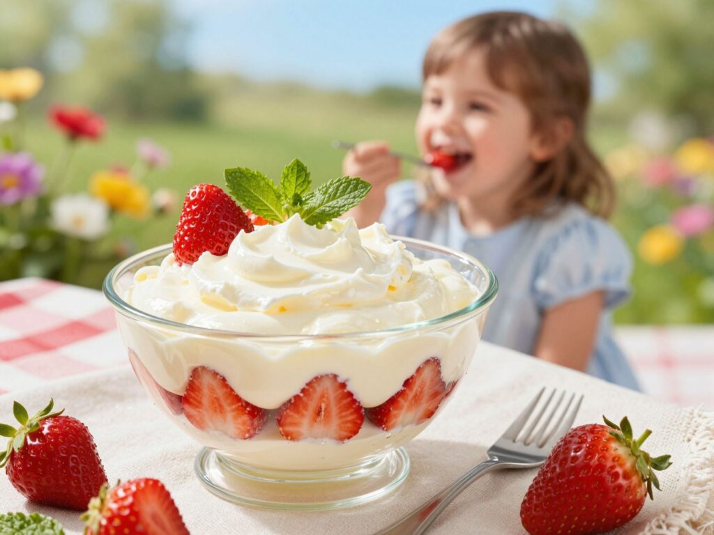5 perces ricottás eperkrém: a tökéletes nyári desszert, amit a gyerekek is imádni fognak