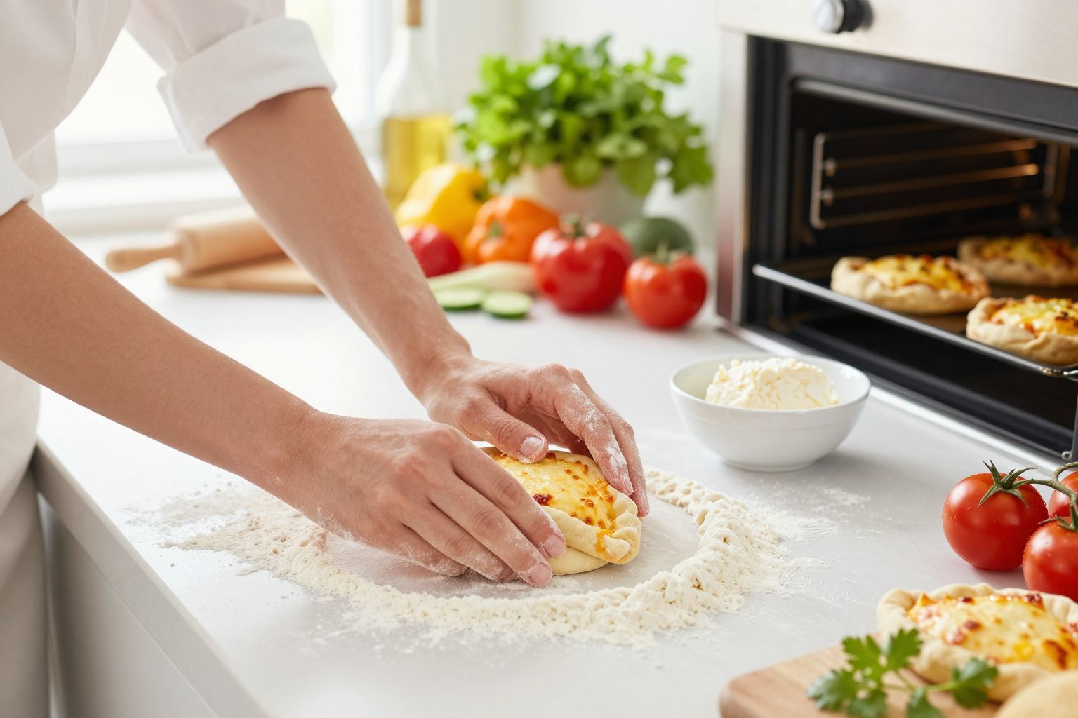 A réteges szerkezet a pogácsa légiességét fokozza.