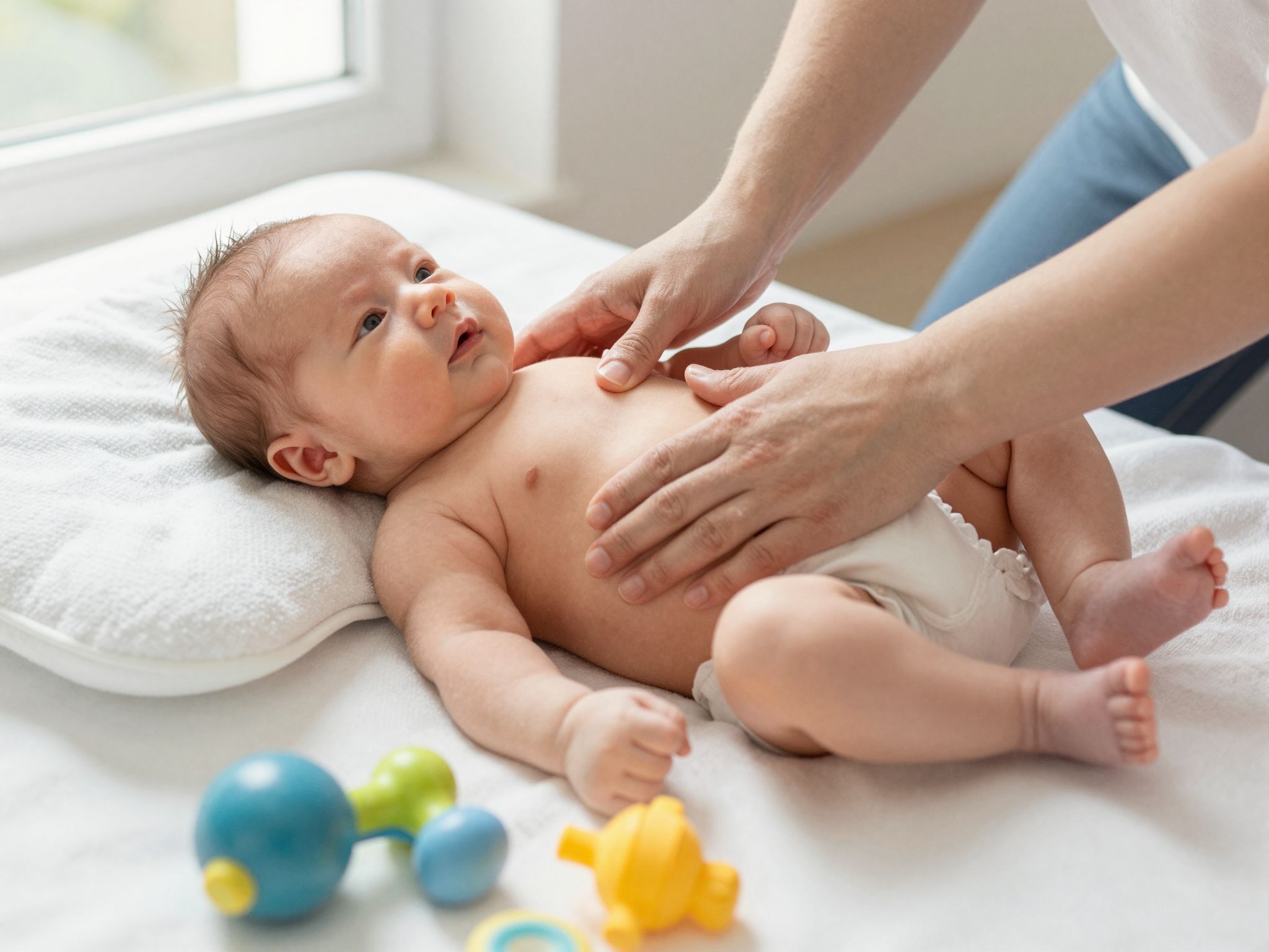 A pocak masszírozása segít enyhíteni a kólika tüneteit.