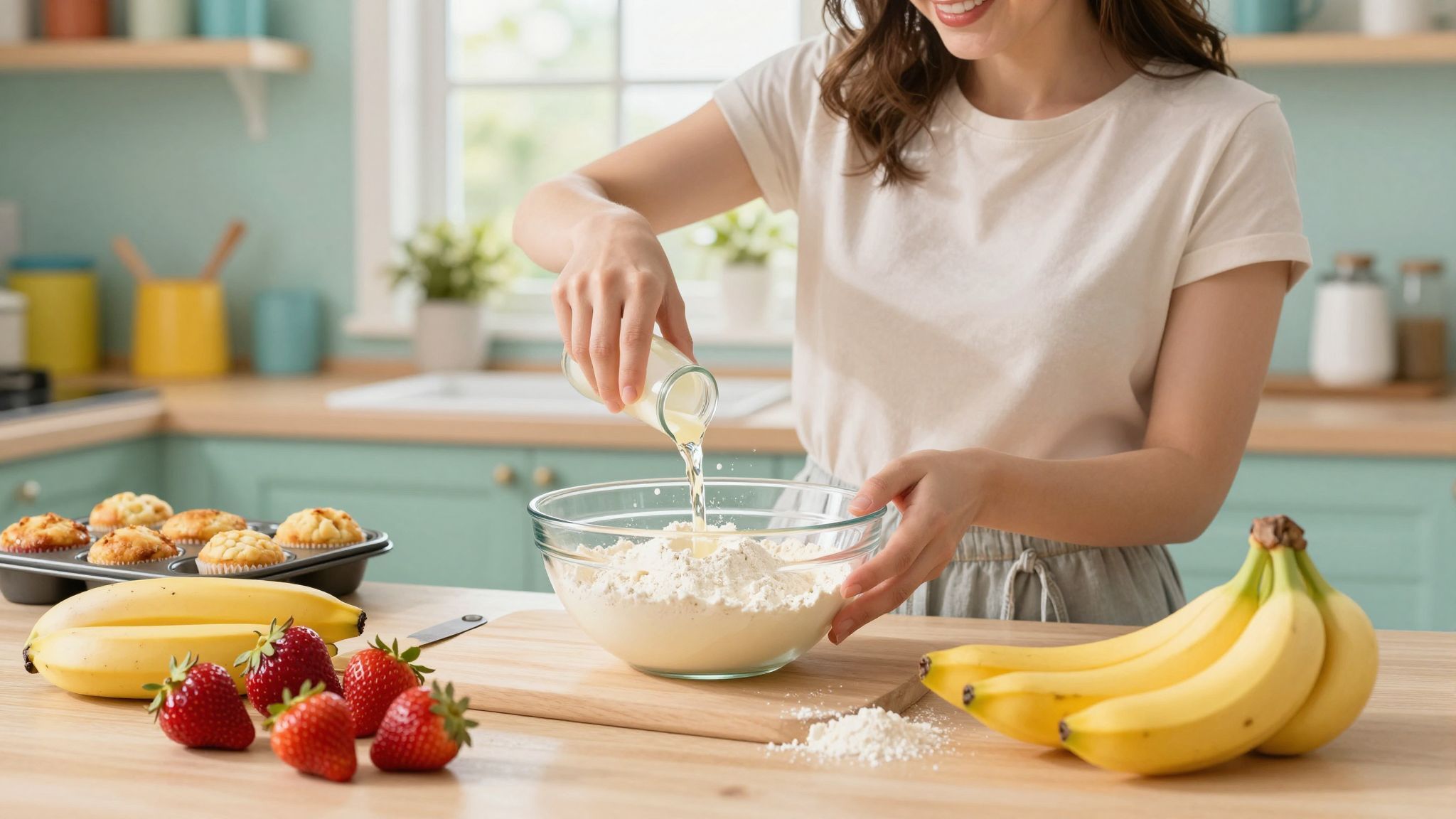 A savas közeg segít a muffin textúrájának javításában.