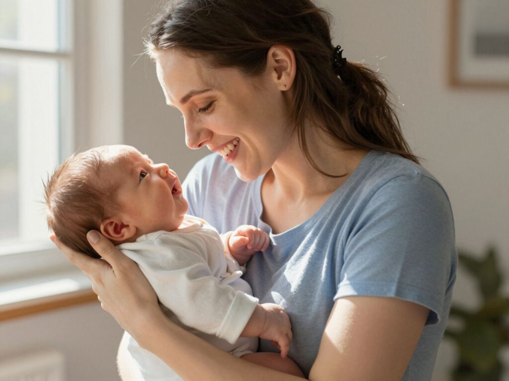 Az első szociális mosoly: a kötődés mérföldköve és egy dopaminbomba az anyának