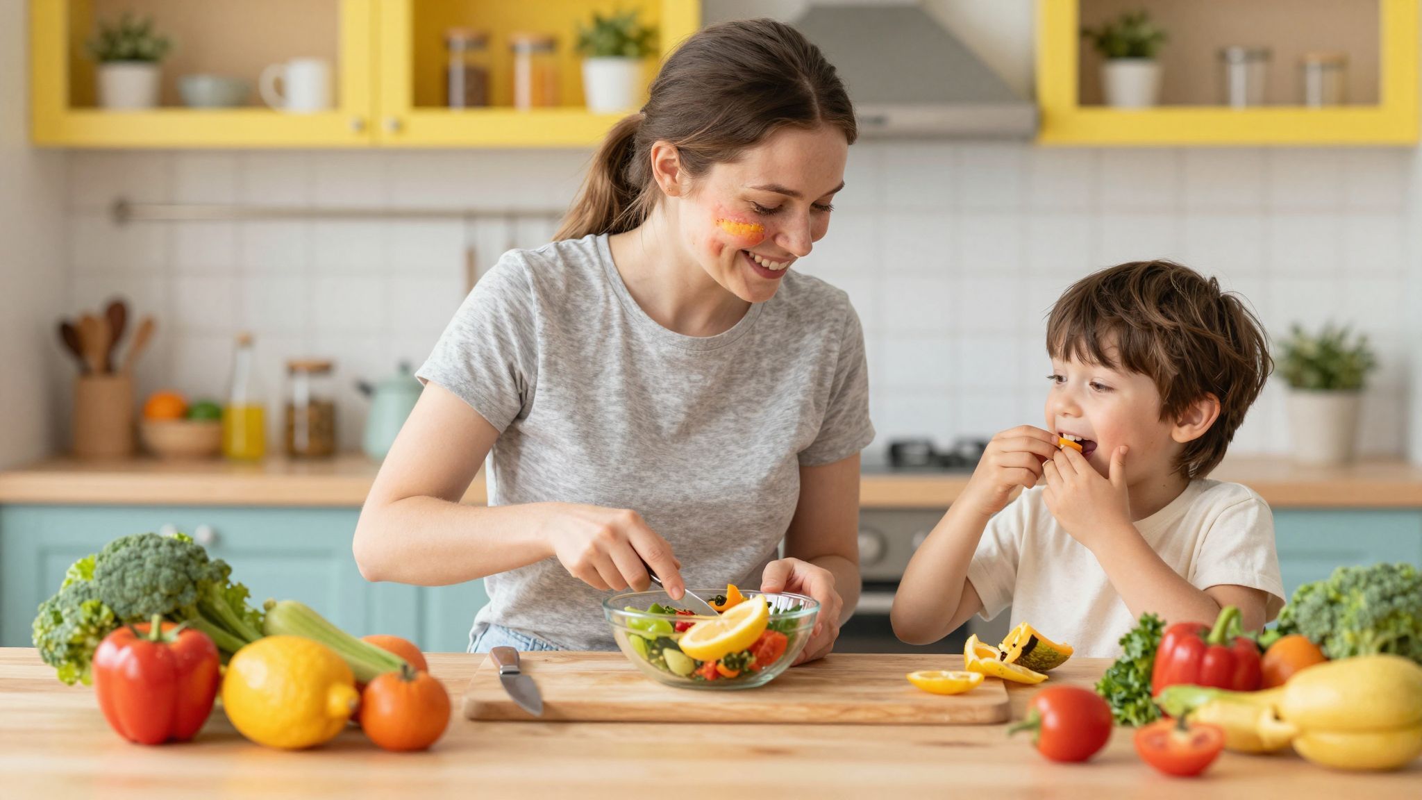 Az egészséges étrend erősíti a bőr védekezőképességét.
