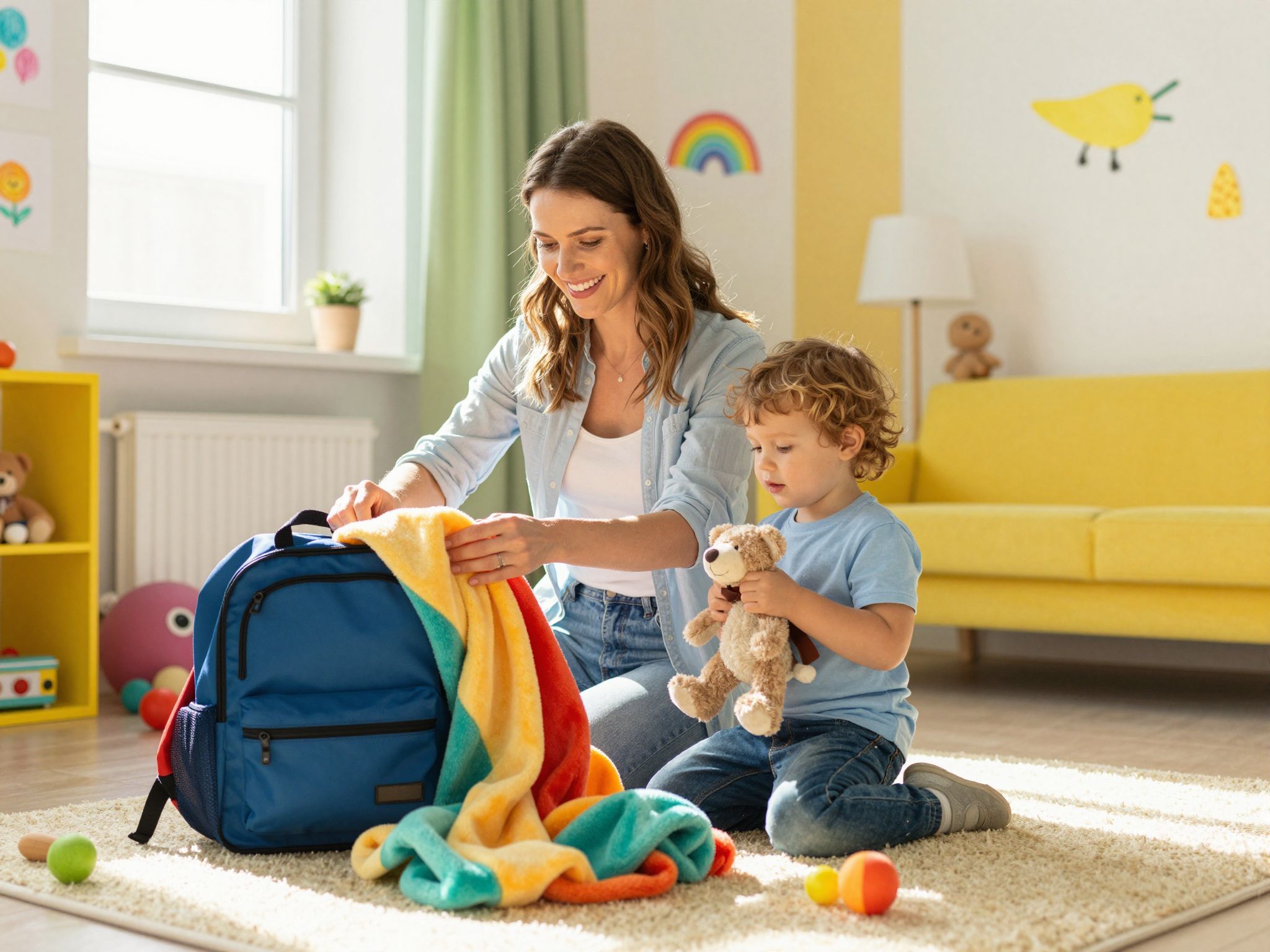 A bölcsődés zsák fontos alapfelszerelései: tartalmak és kényelmes ruhák.