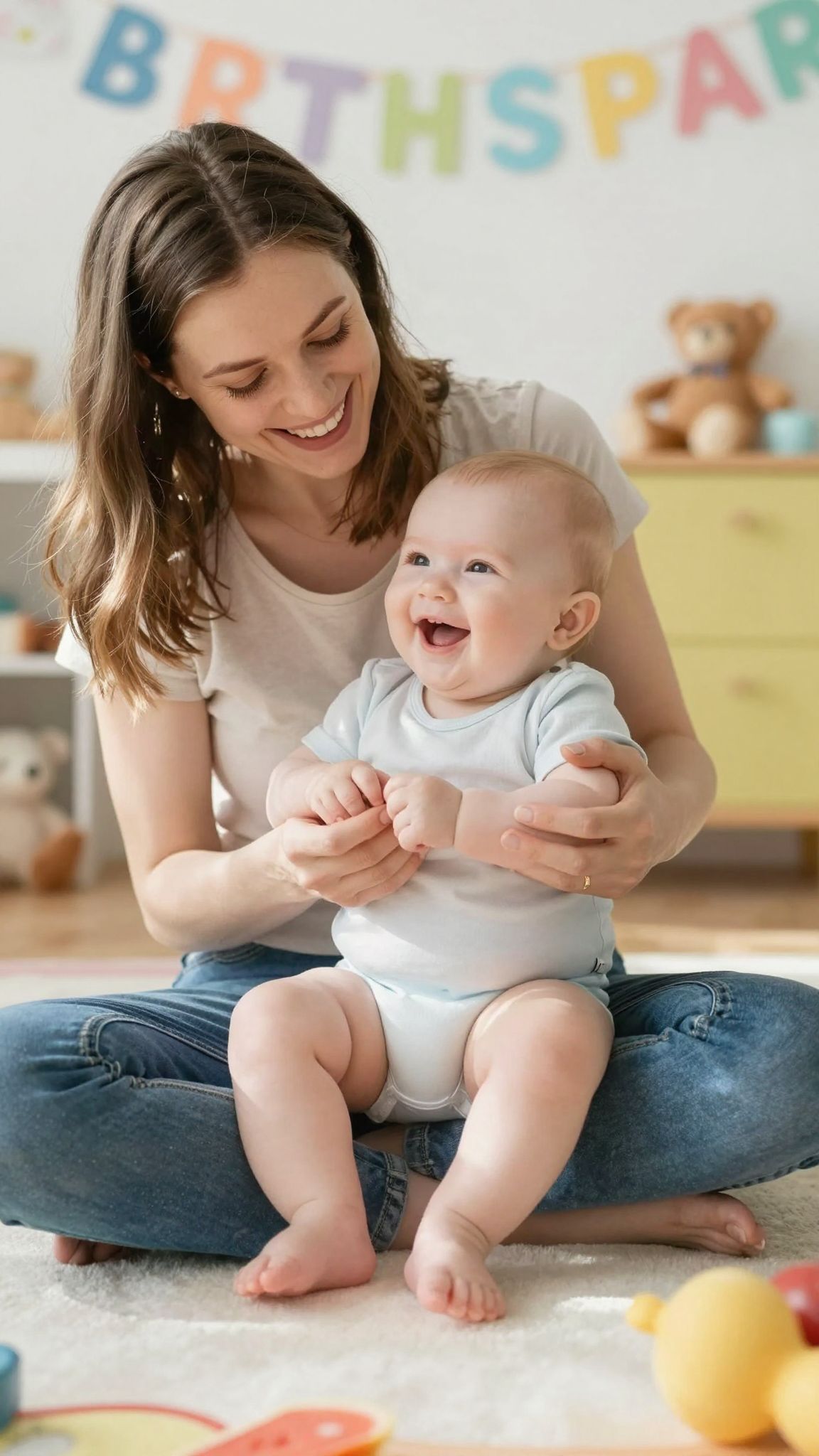 Játékos arcmimikával ösztönözhetjük a baba első mosolyát.