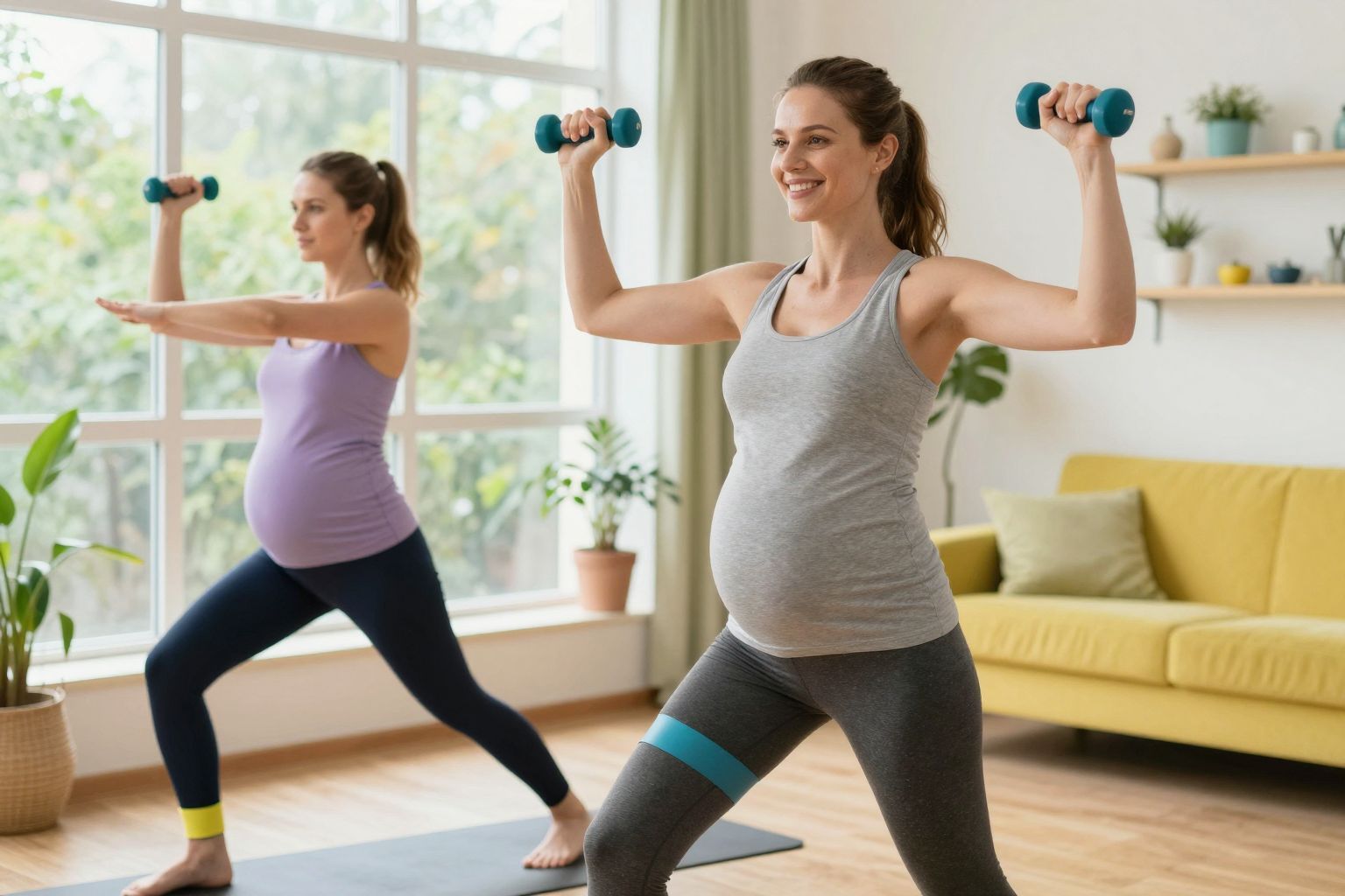 A könnyű súlyzós edzés növeli az energiaszintet várandósság alatt.