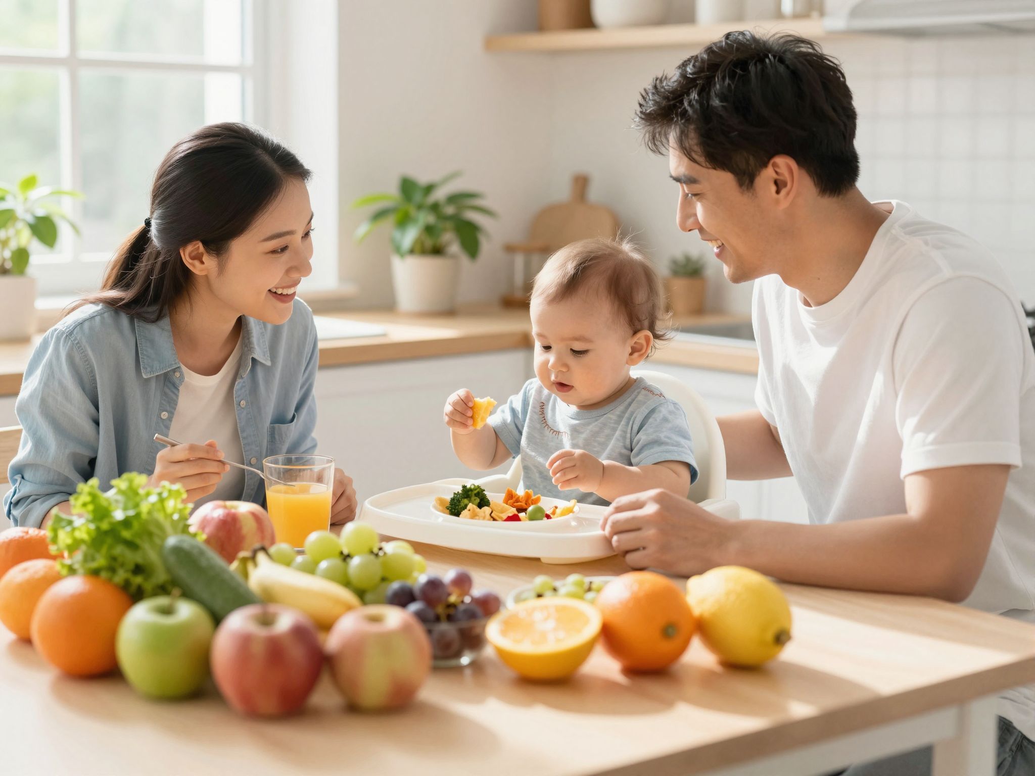 A helyes táplálkozás elősegíti a baba fogainak fejlődését.