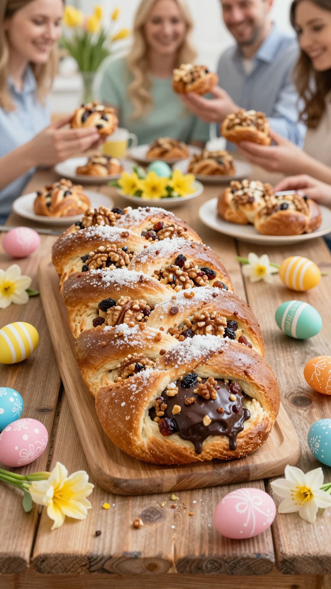 A diós-mazsolás töltött kalács ünnepi kedvenc a Húsvétkor.