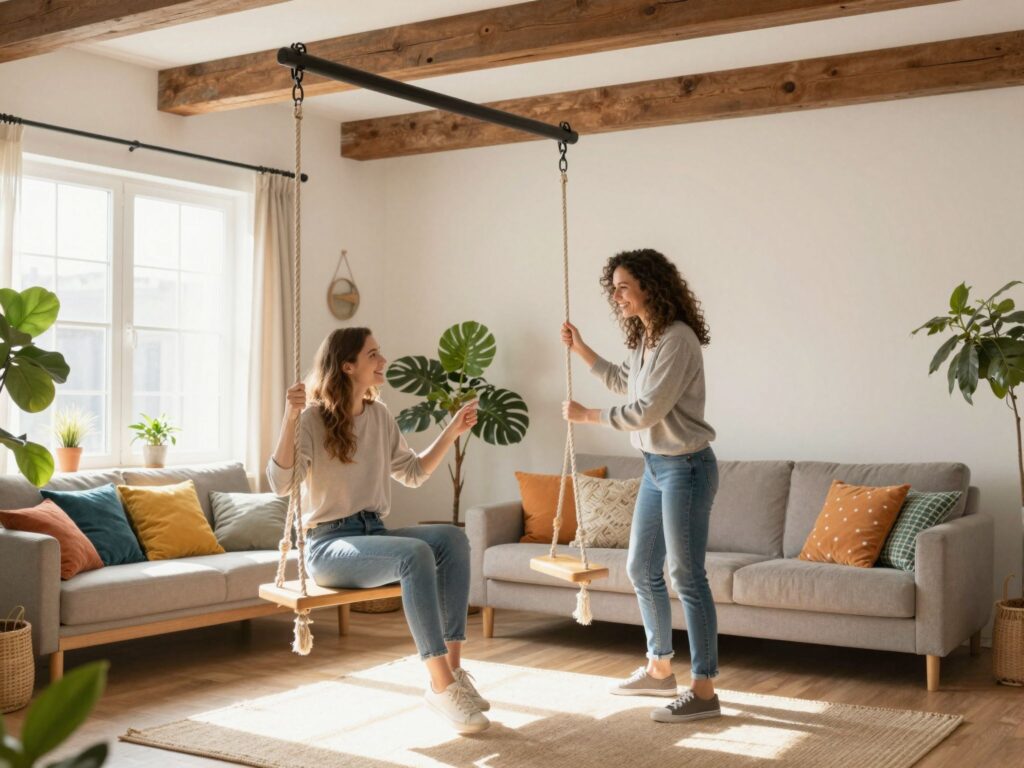 Beltéri hinta felszerelése: mire figyelj, hogy a szobahinta biztonságos legyen?