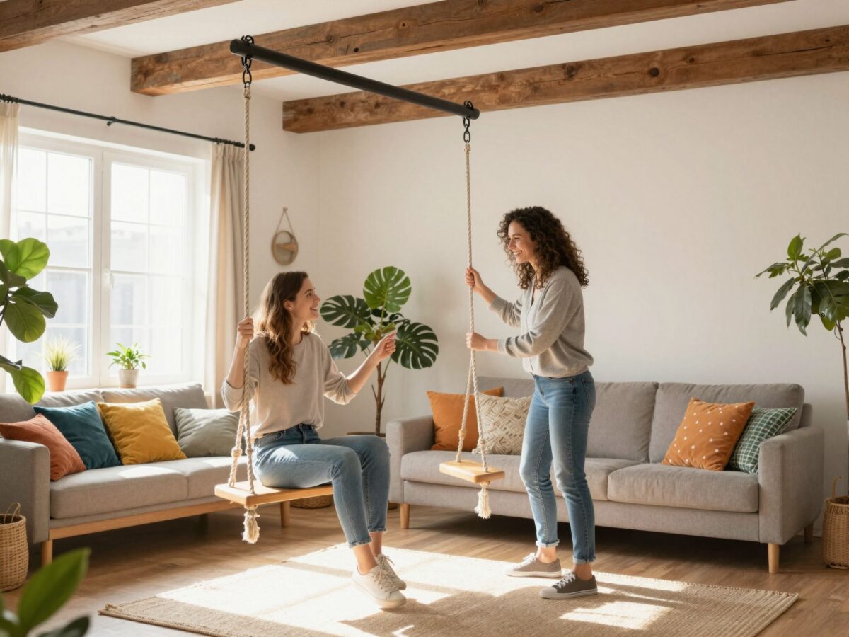 Beltéri hinta felszerelése: mire figyelj, hogy a szobahinta biztonságos legyen?