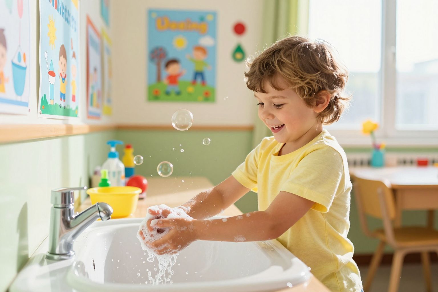Játékos módszerekkel a gyerekek szívesebben tanulnak kézmosást.