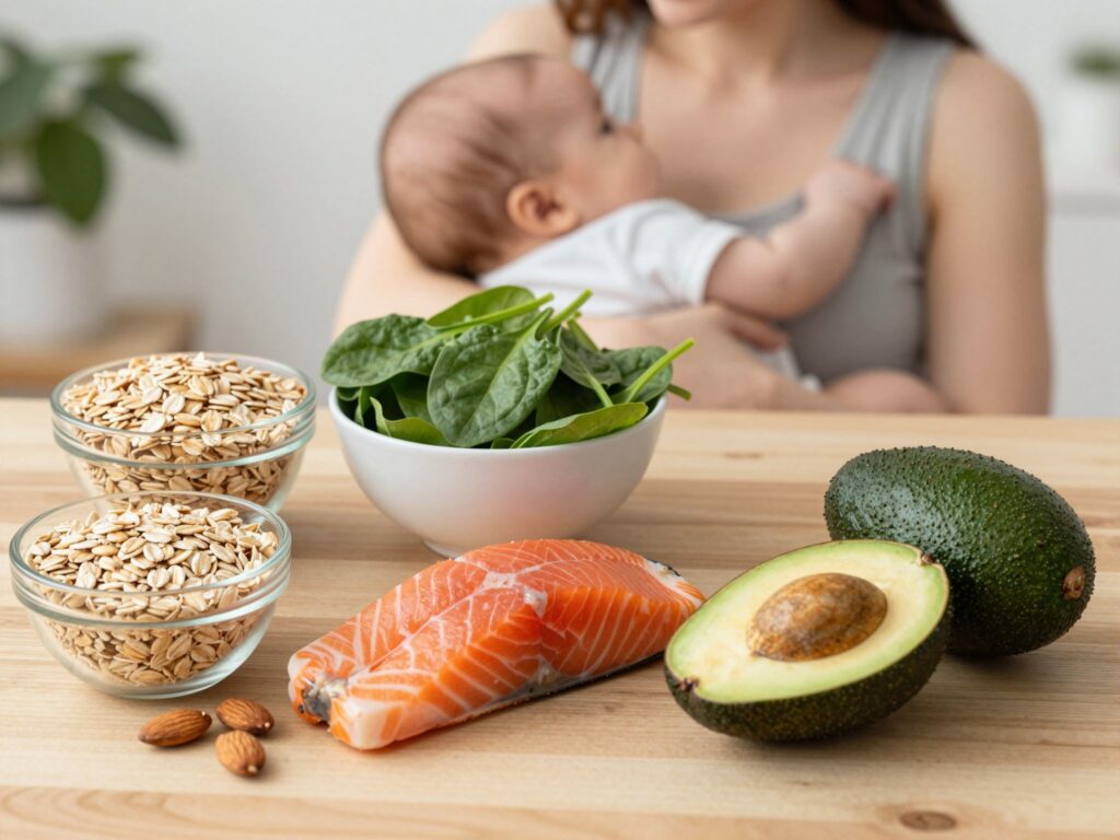 Szoptatós étrend: 5 kulcsfontosságú élelmiszer a tejtermelés serkentésére