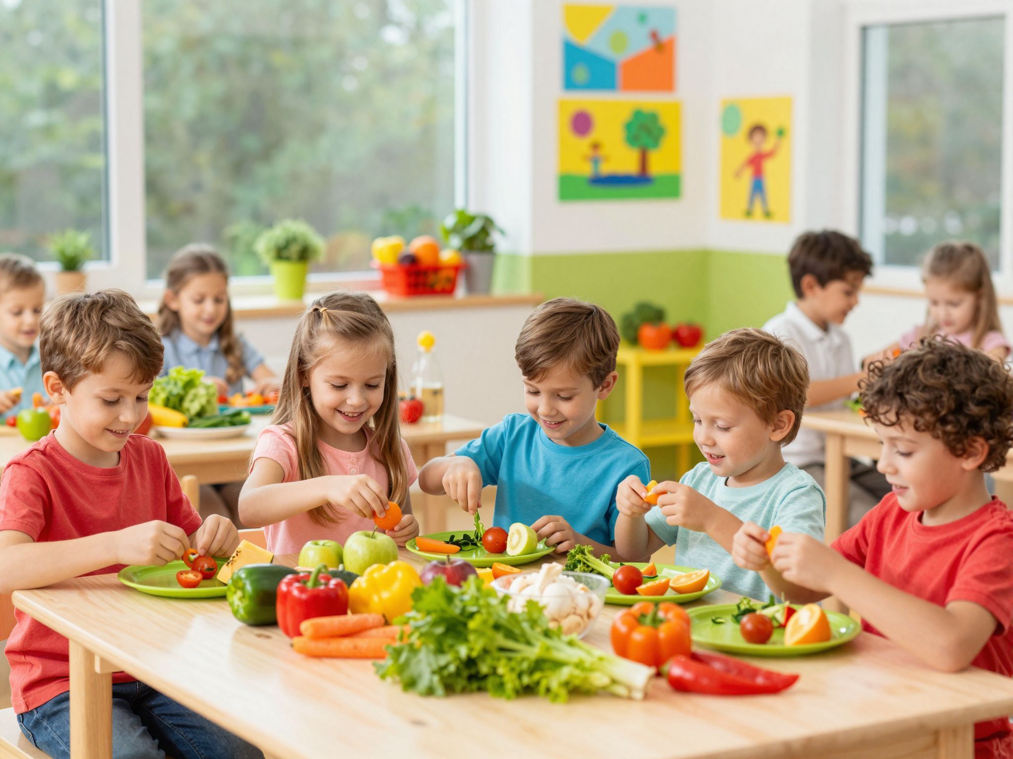 Az esti óvoda segíti a gyermekek egészséges táplálkozását.
