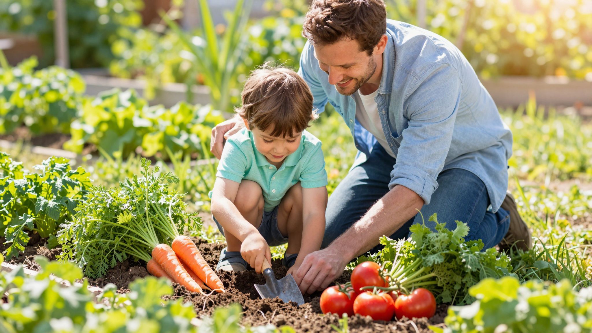 A közös kertészkedés erősíti a felelősségvállalást és fejlődést.