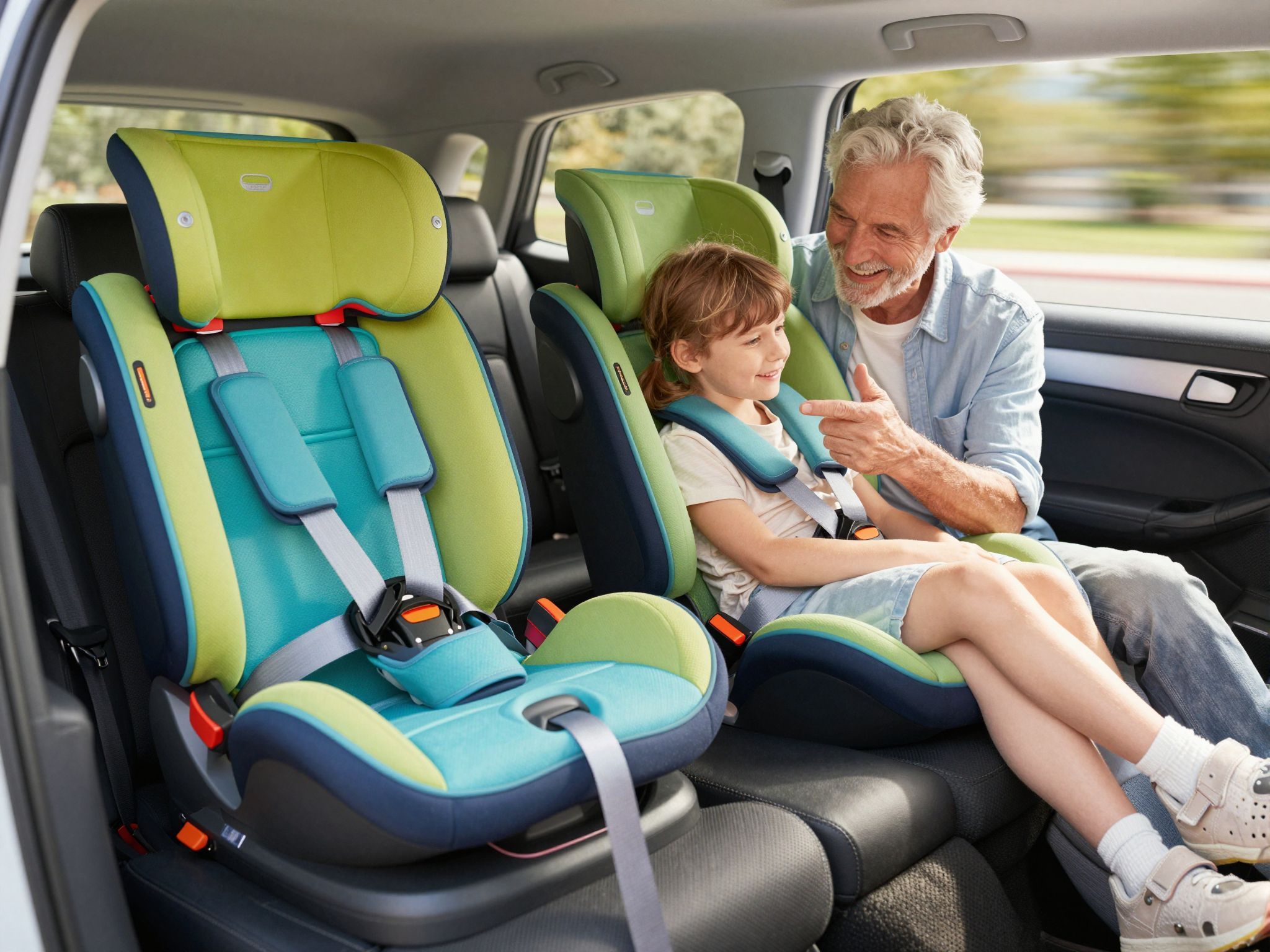 A háttámlás magasító jobban védi a gyerekeket ütközéskor.