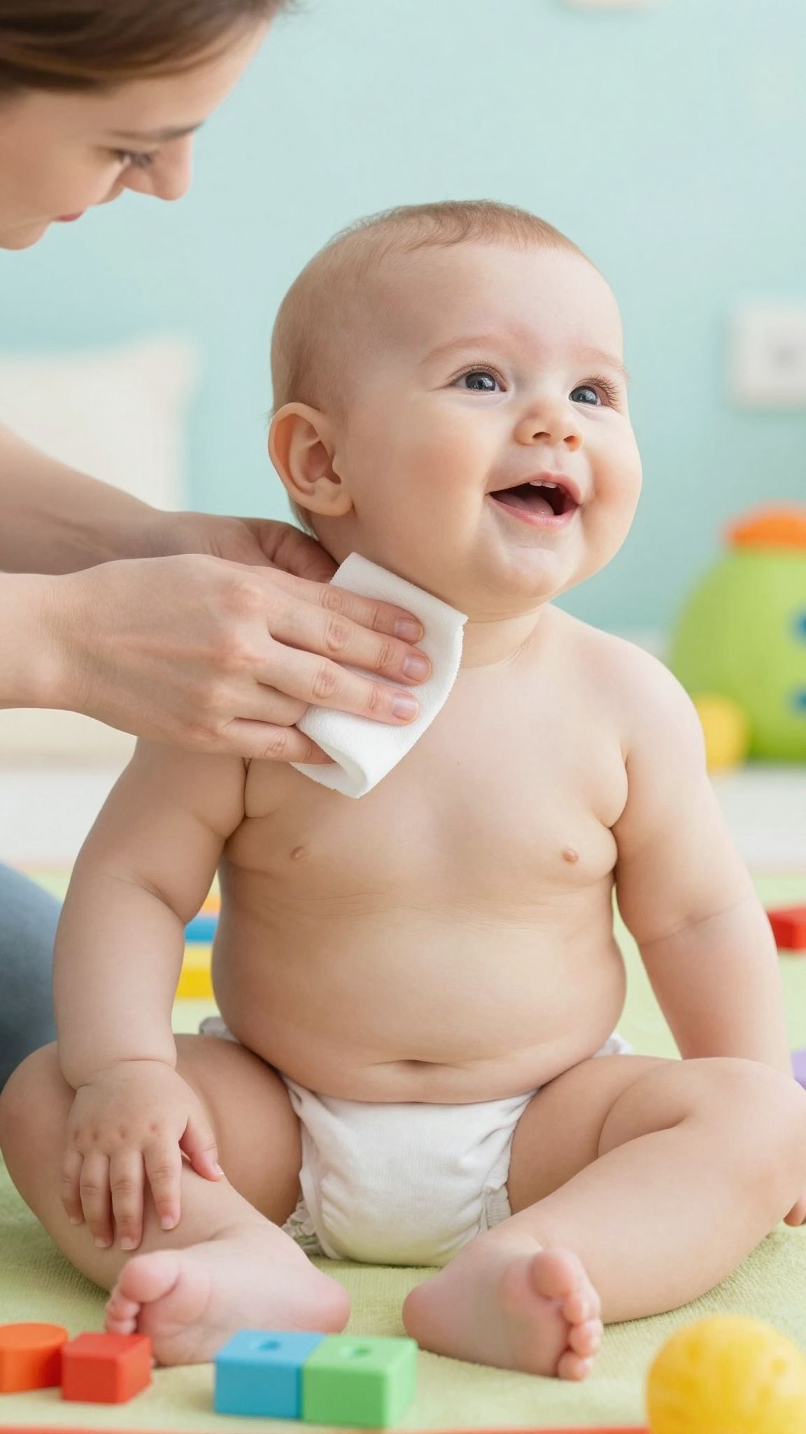 A nyak ápolása segít megelőzni a bőrirritációt.