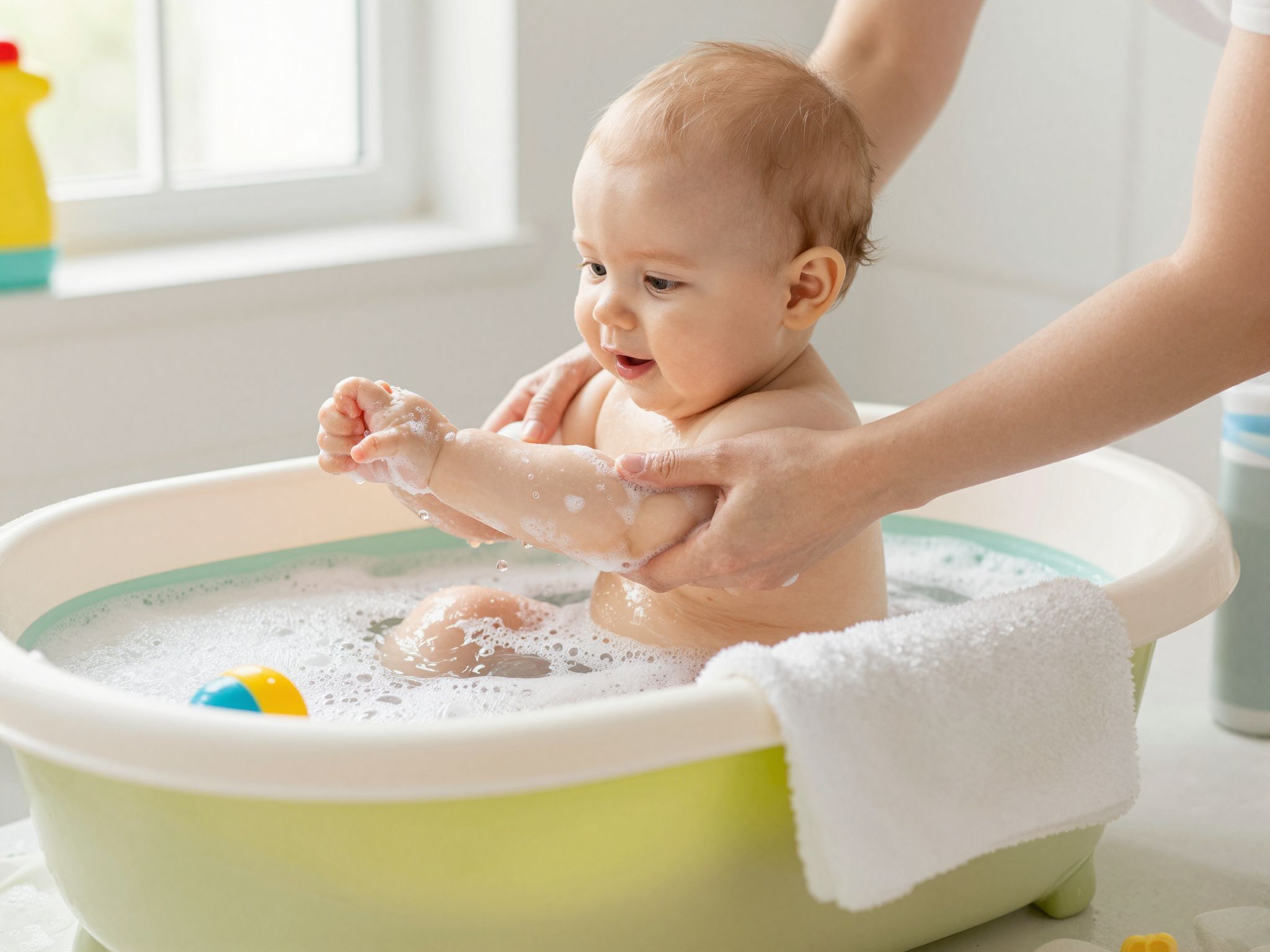 A baba bőrét gyengéden tisztítsuk, kerülve az irritációt.