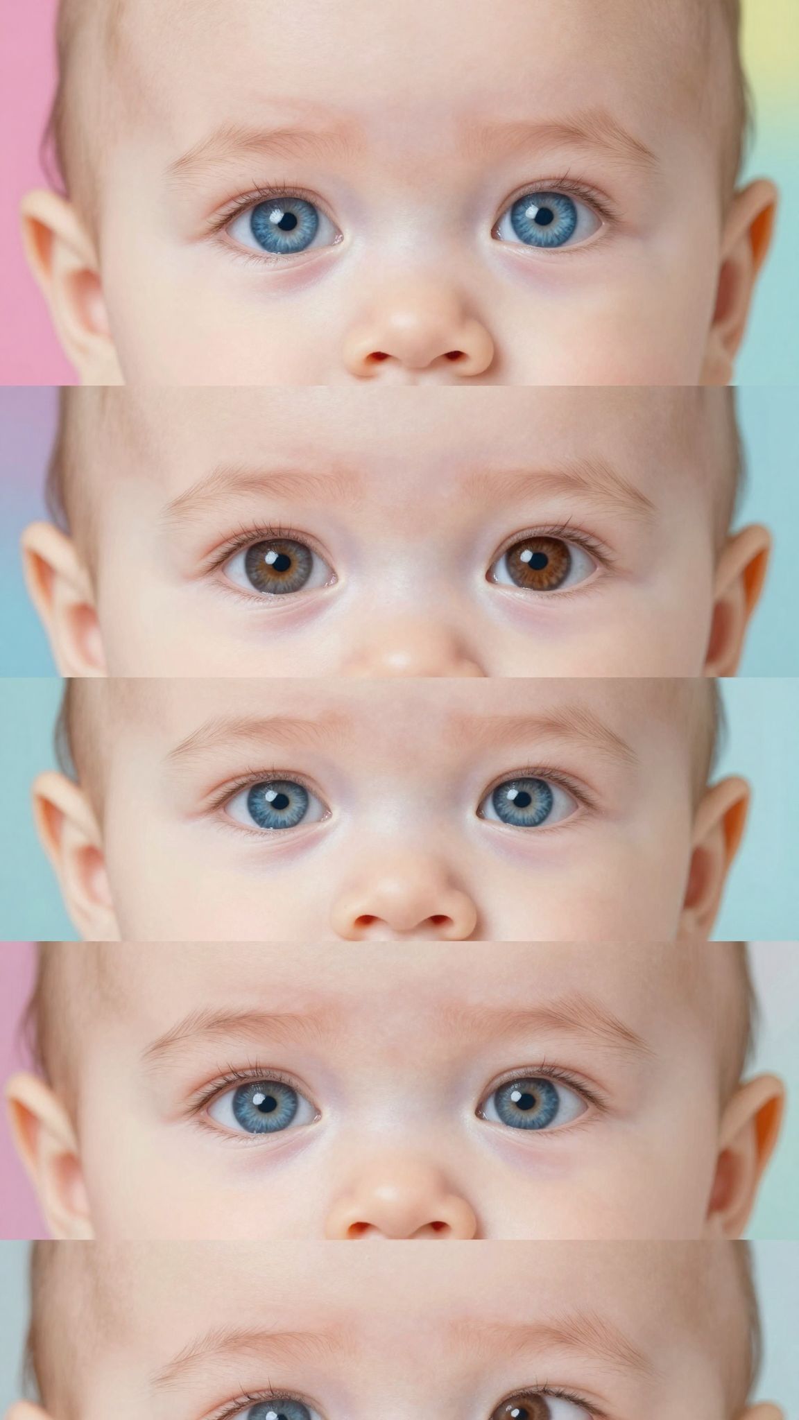 A szemszín változása genetikailag meghatározott és fokozatos.