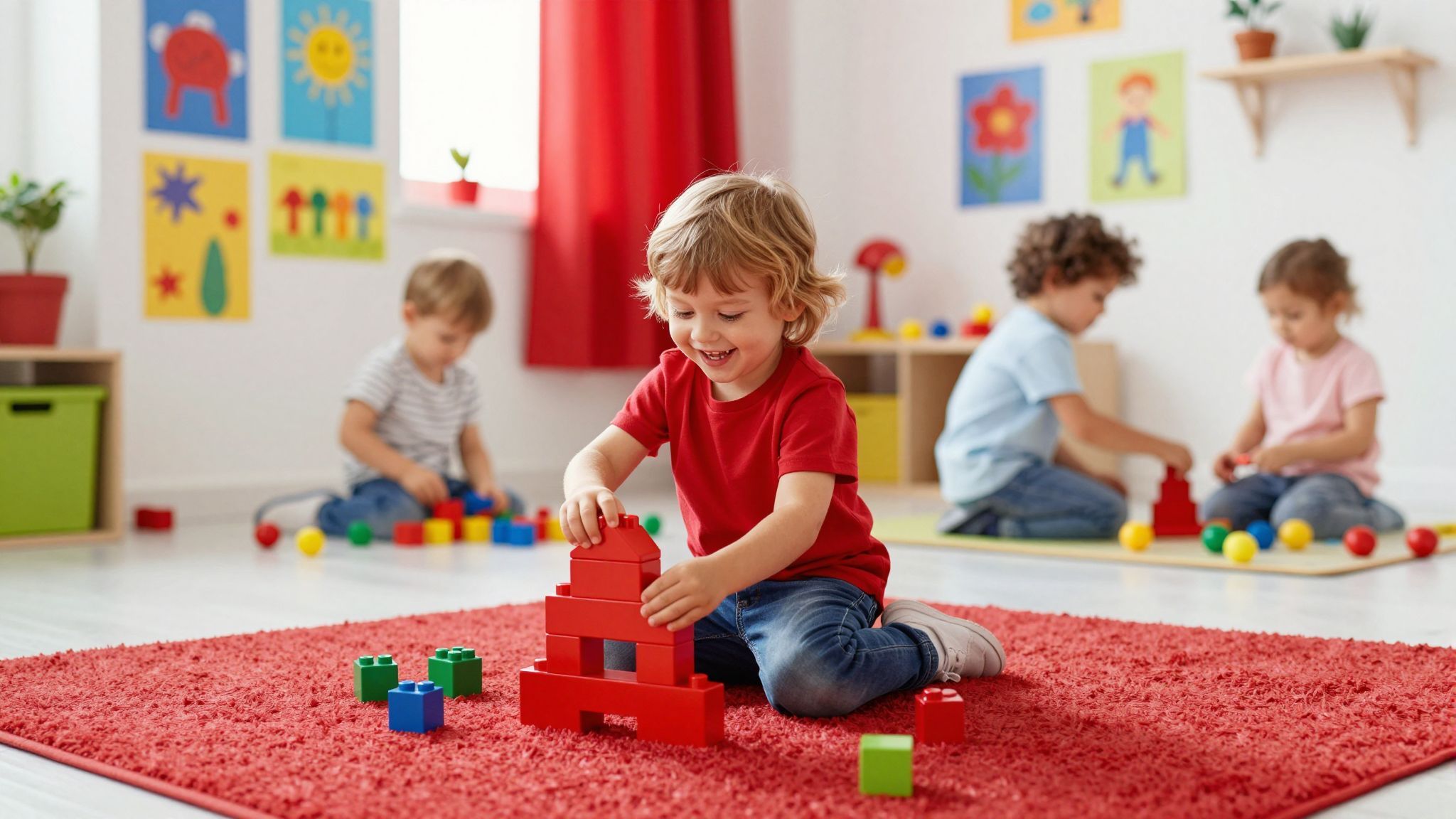 A vörös szín fokozza az energia szintet a gyermekekben.