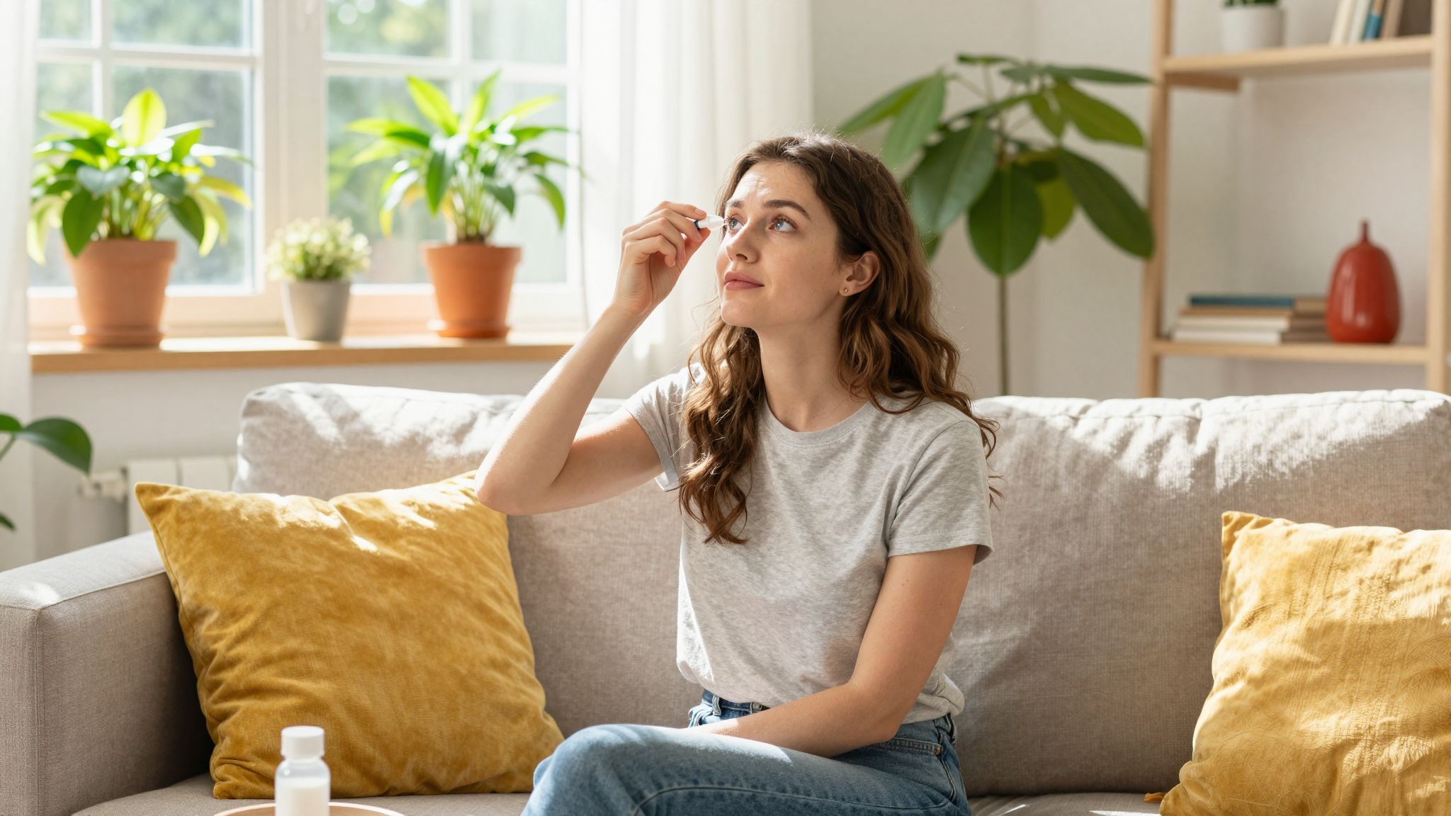 Próbáld ki a szemcseppentést tükör előtt, könnyebb!