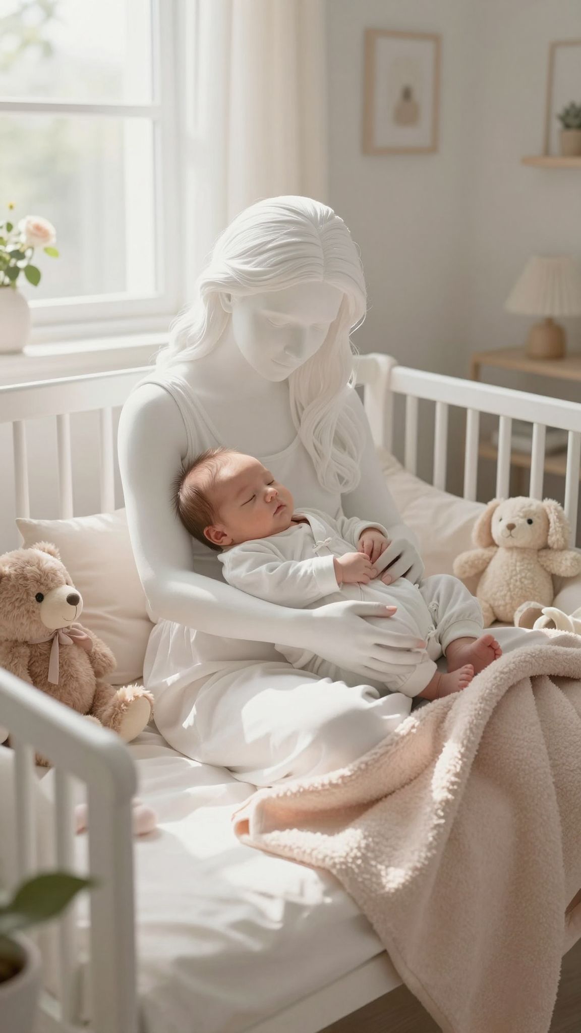 Az újszülött mellett a részleges alvás is pihentető.