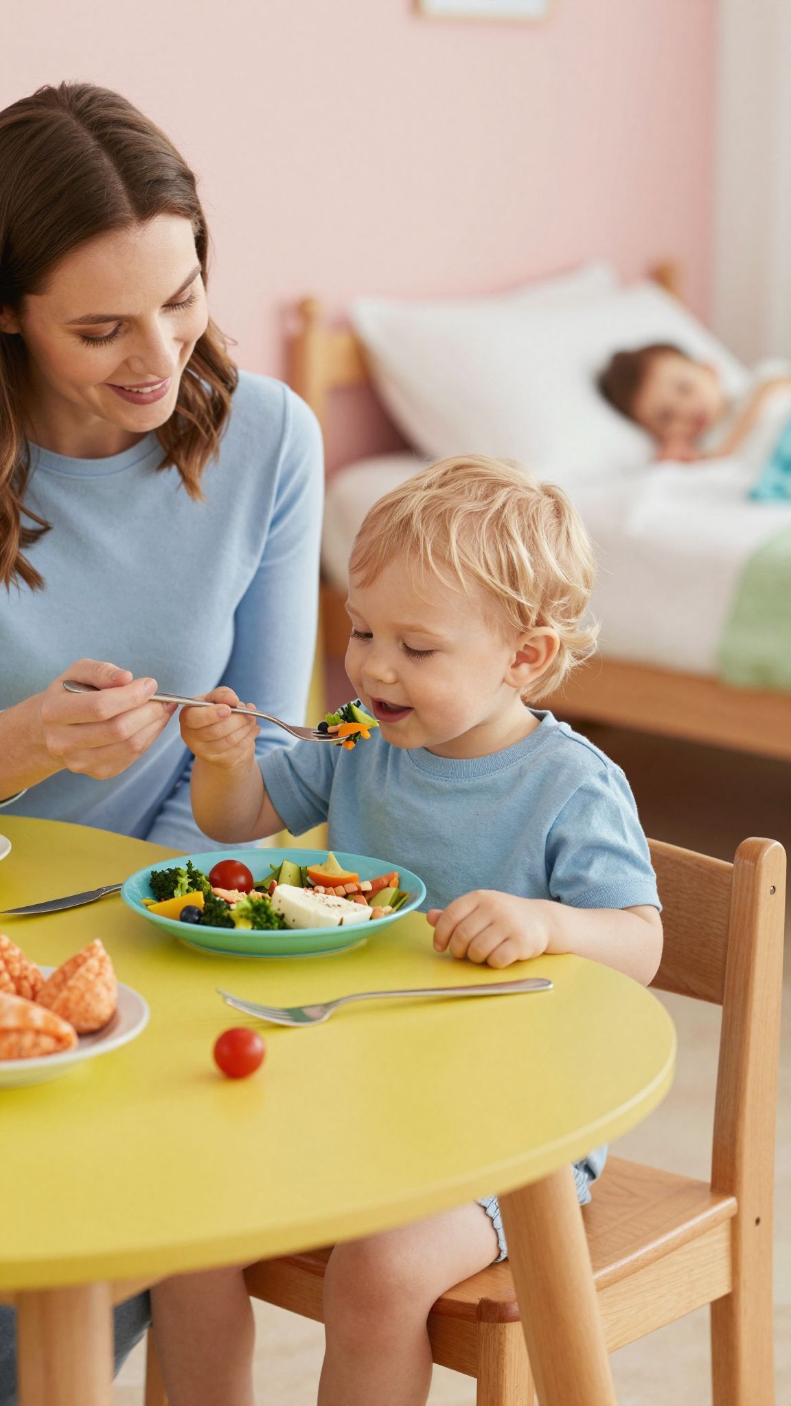 Az alvás és étkezés szorosan összefügg a kisgyermekek jólétével.