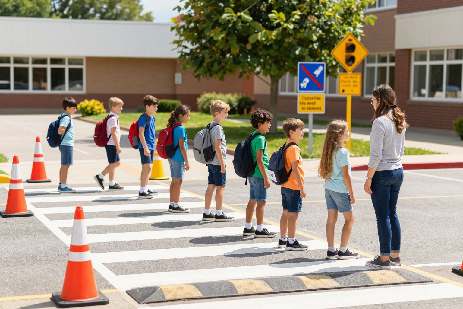 Az iskolák körüli forgalomcsillapítás javítja a gyerekek biztonságát.