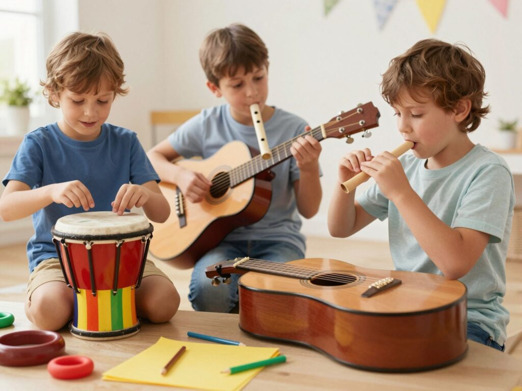 DIY hangszerek gyerekeknek: készítsetek csörgődobot, gitárt és furulyát házilag