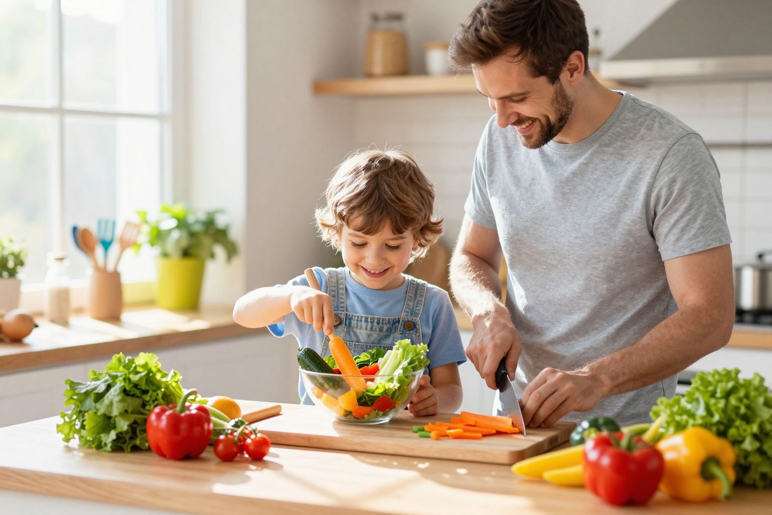 A közös főzés segít a gyerekek étkezési szokásain.